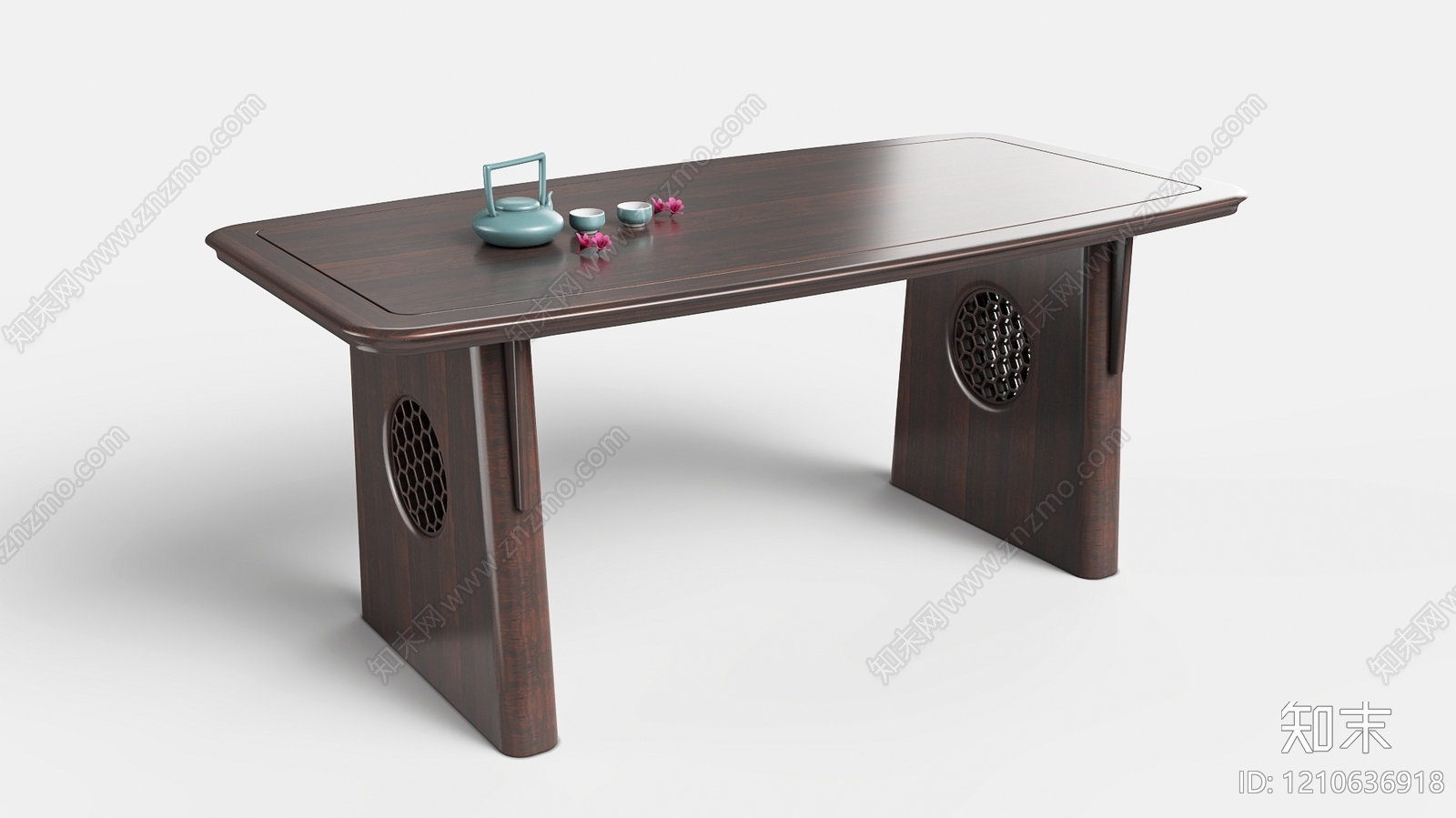 新中式茶桌椅3D模型下载【ID:1210636918】