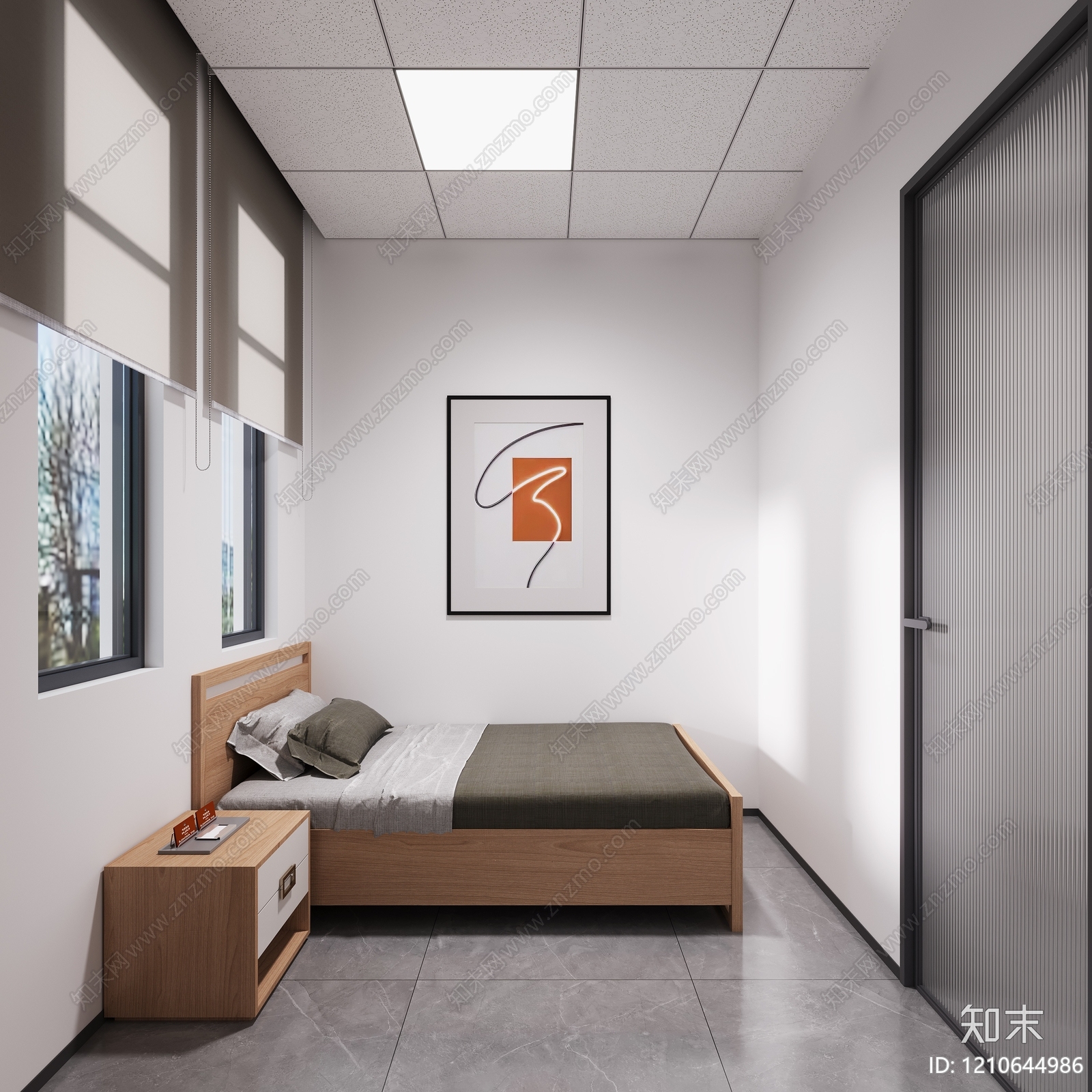 现代简约学生宿舍3D模型下载【ID:1210644986】
