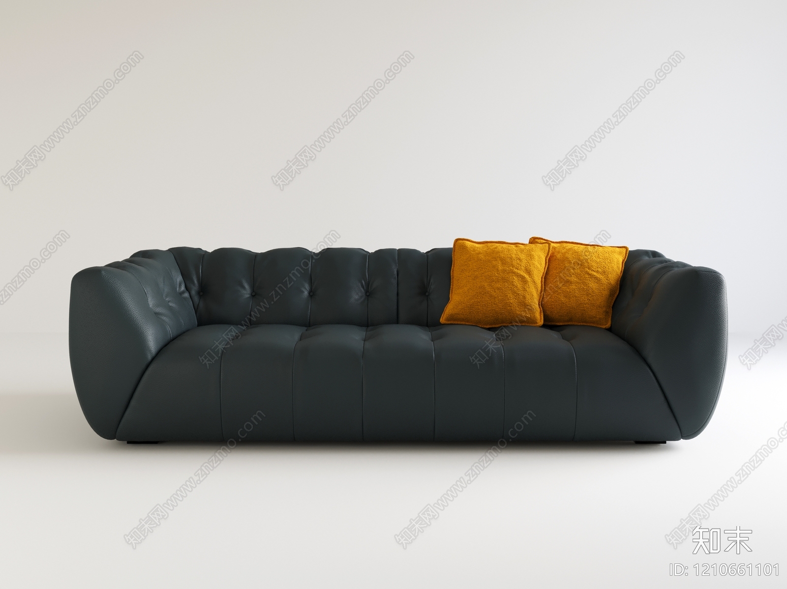 意式极简三人沙发3D模型下载【ID:1210661101】
