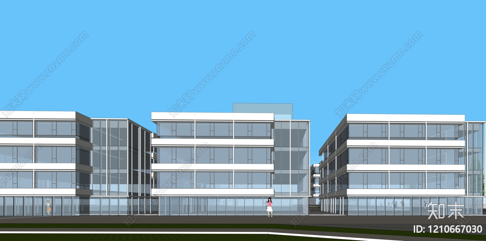 现代研发中心SU模型下载【ID:1210667030】