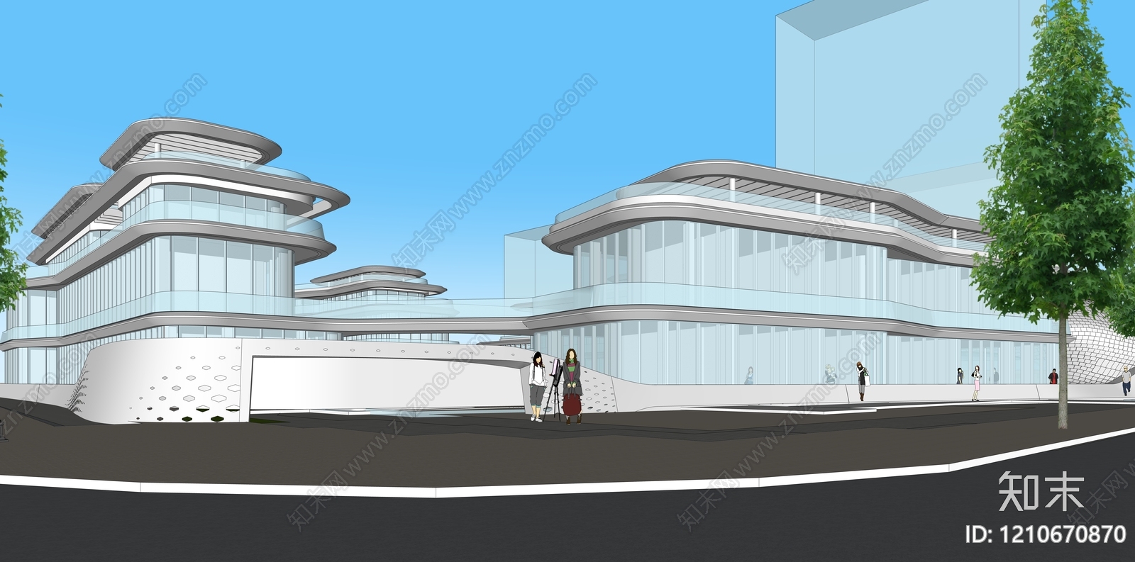 现代研发中心SU模型下载【ID:1210670870】