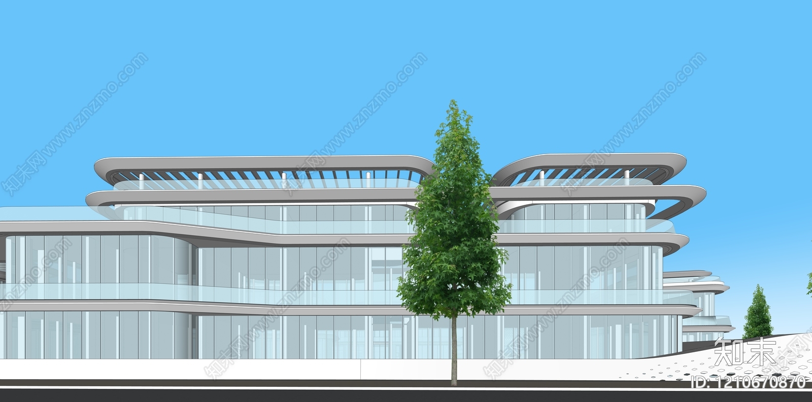 现代研发中心SU模型下载【ID:1210670870】