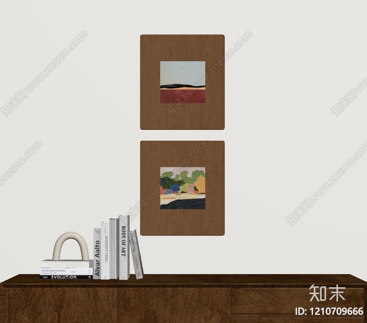 现代极简挂画SU模型下载【ID:1210709666】