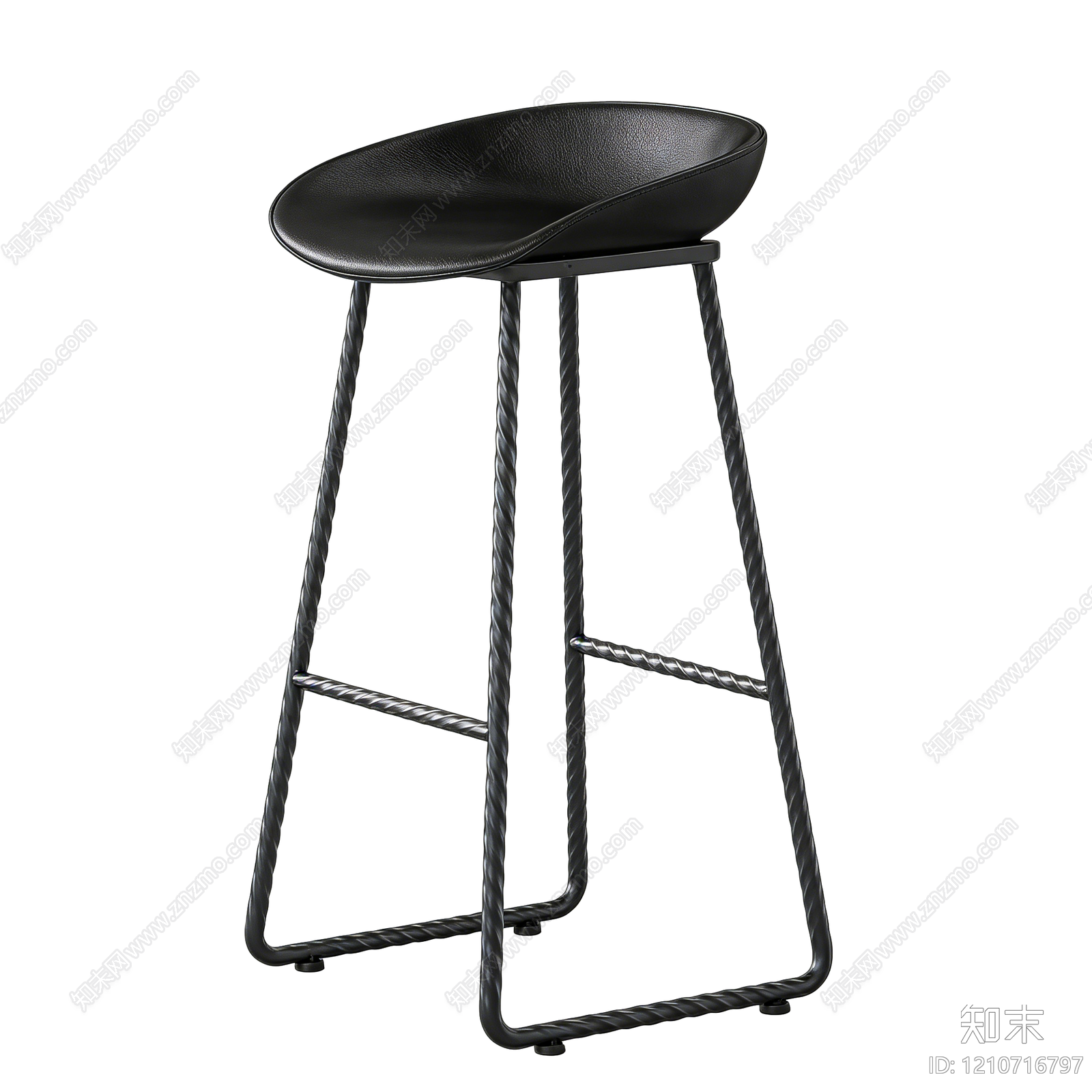 现代简约吧椅3D模型下载【ID:1210716797】