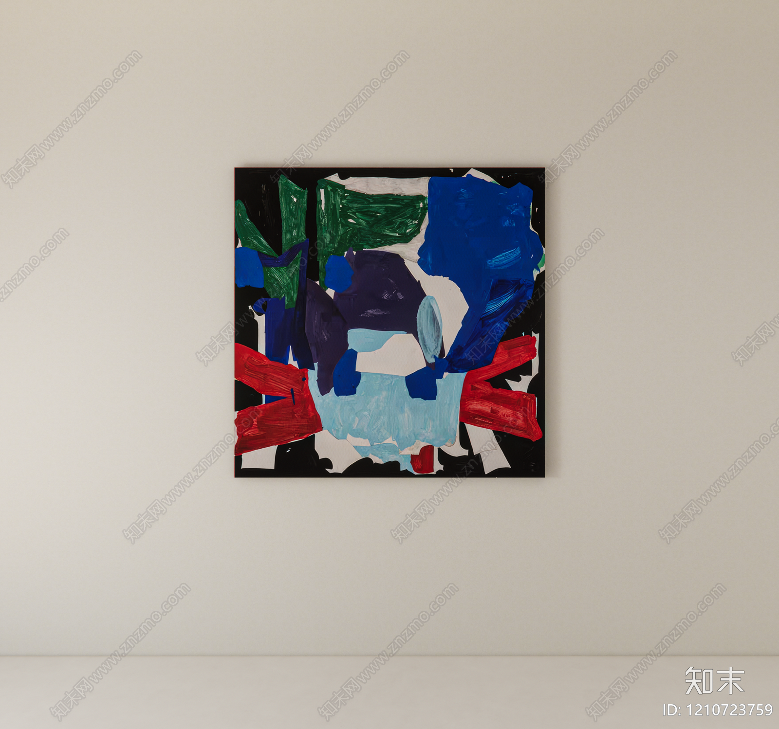现代挂画SU模型下载【ID:1210723759】