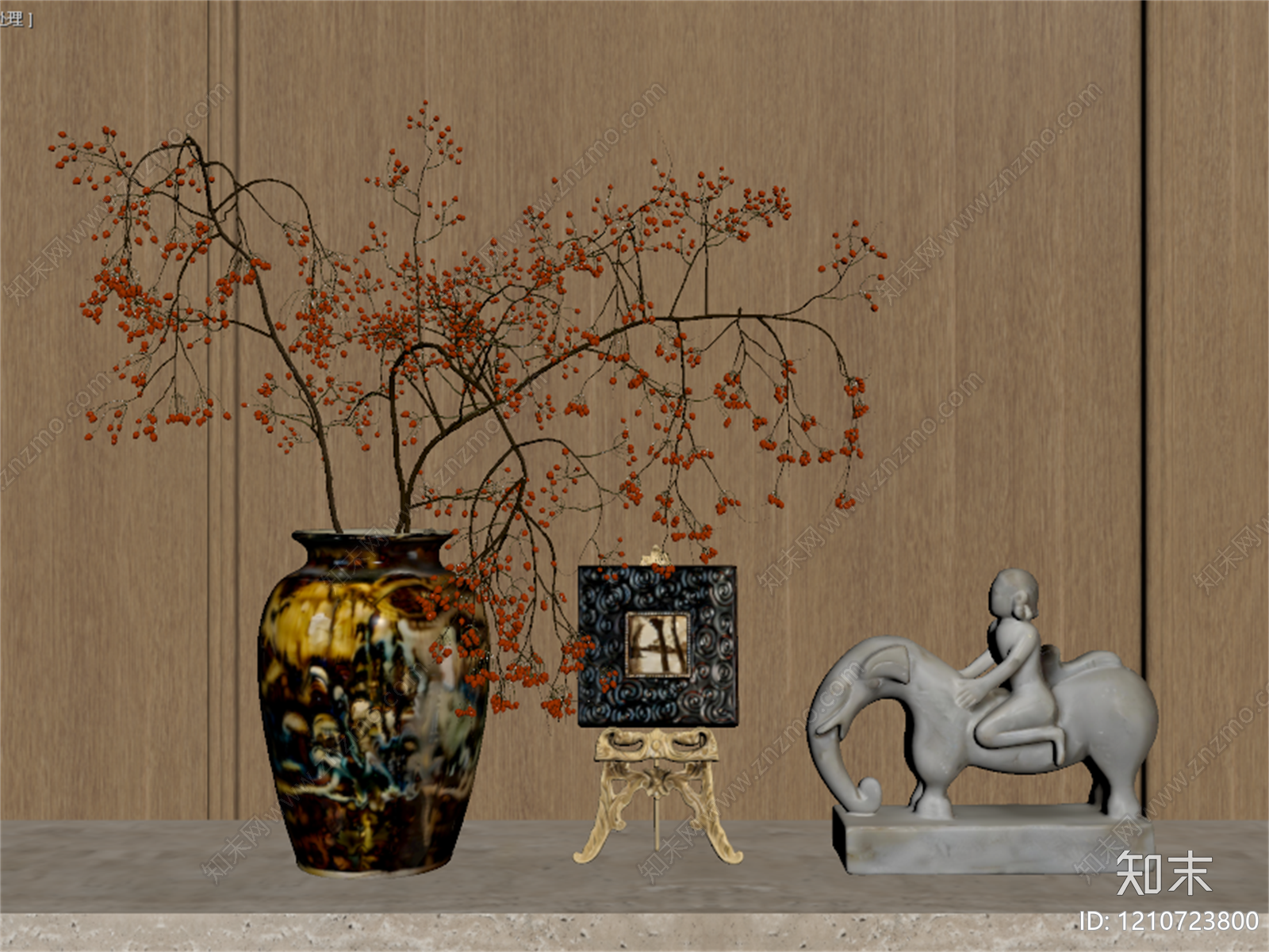 新中式摆件组合3D模型下载【ID:1210723800】