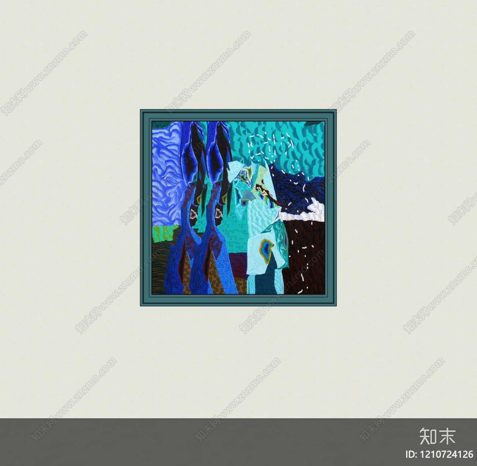 现代挂画SU模型下载【ID:1210724126】