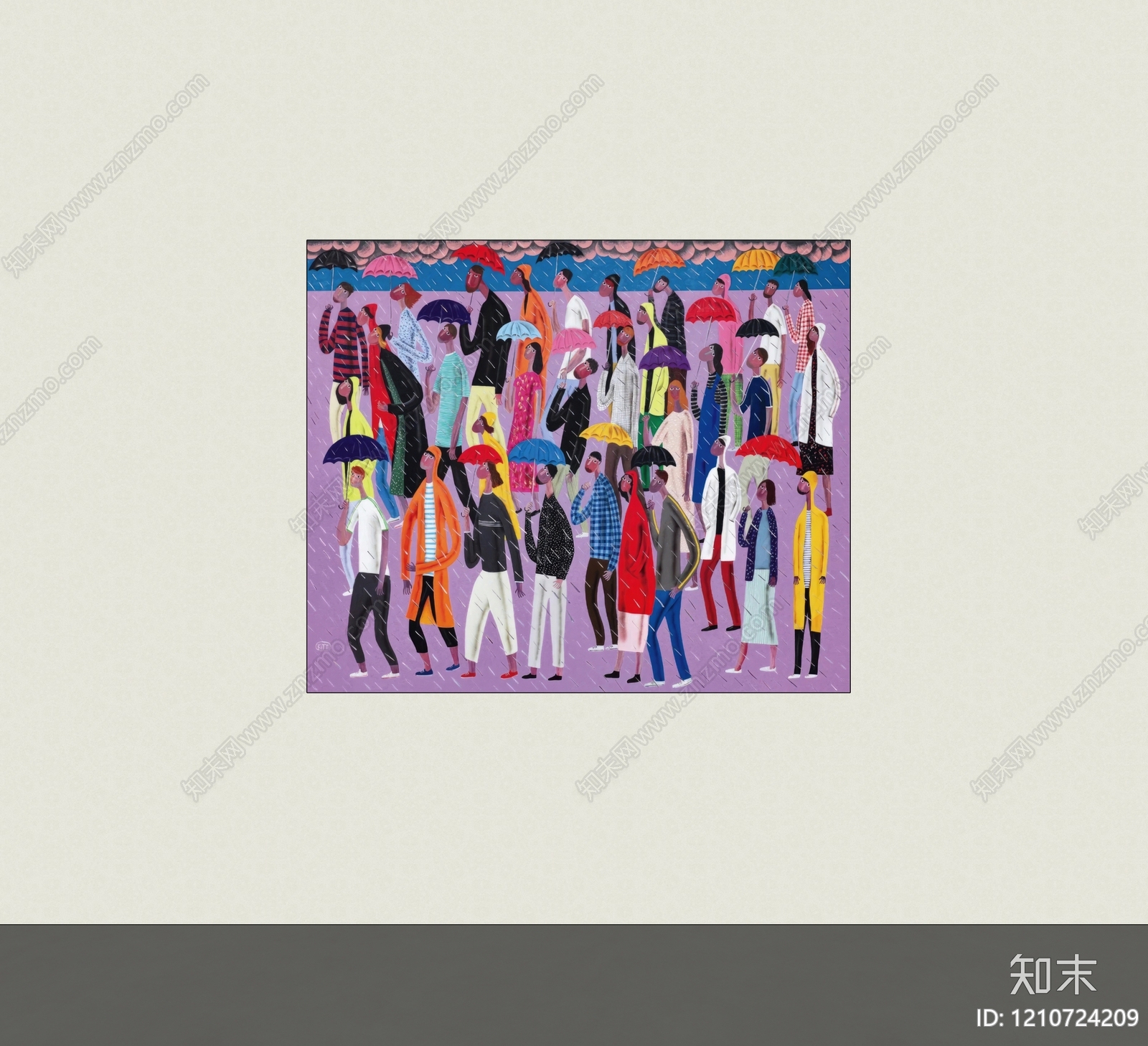 现代挂画SU模型下载【ID:1210724209】