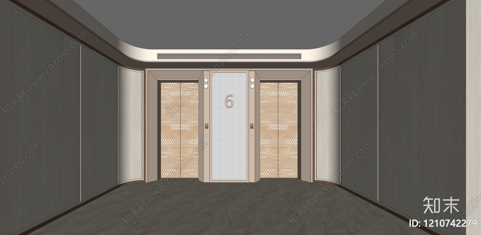 轻奢现代其他酒店空间SU模型下载【ID:1210742279】