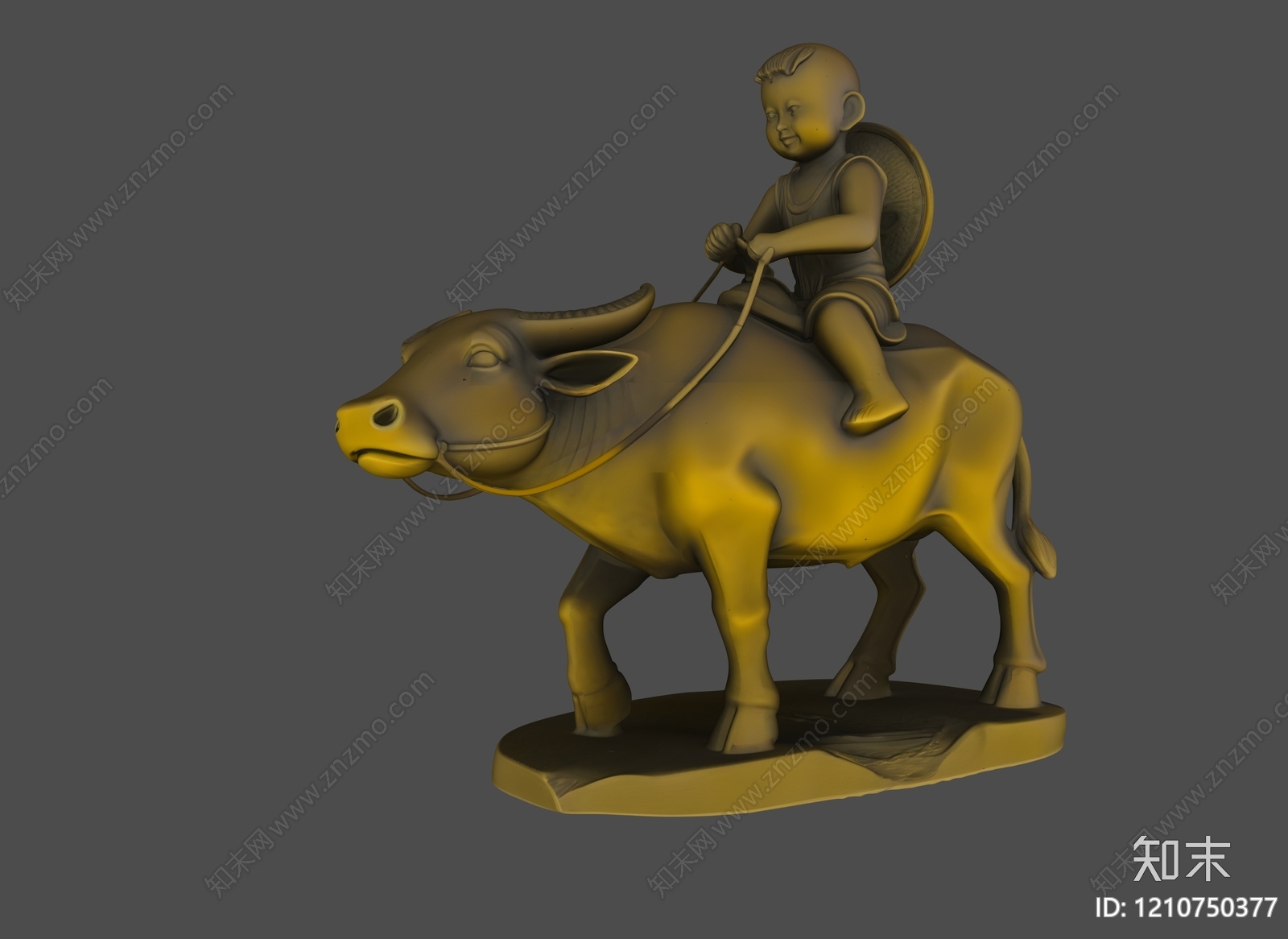 新中式雕塑摆件3D模型下载【ID:1210750377】