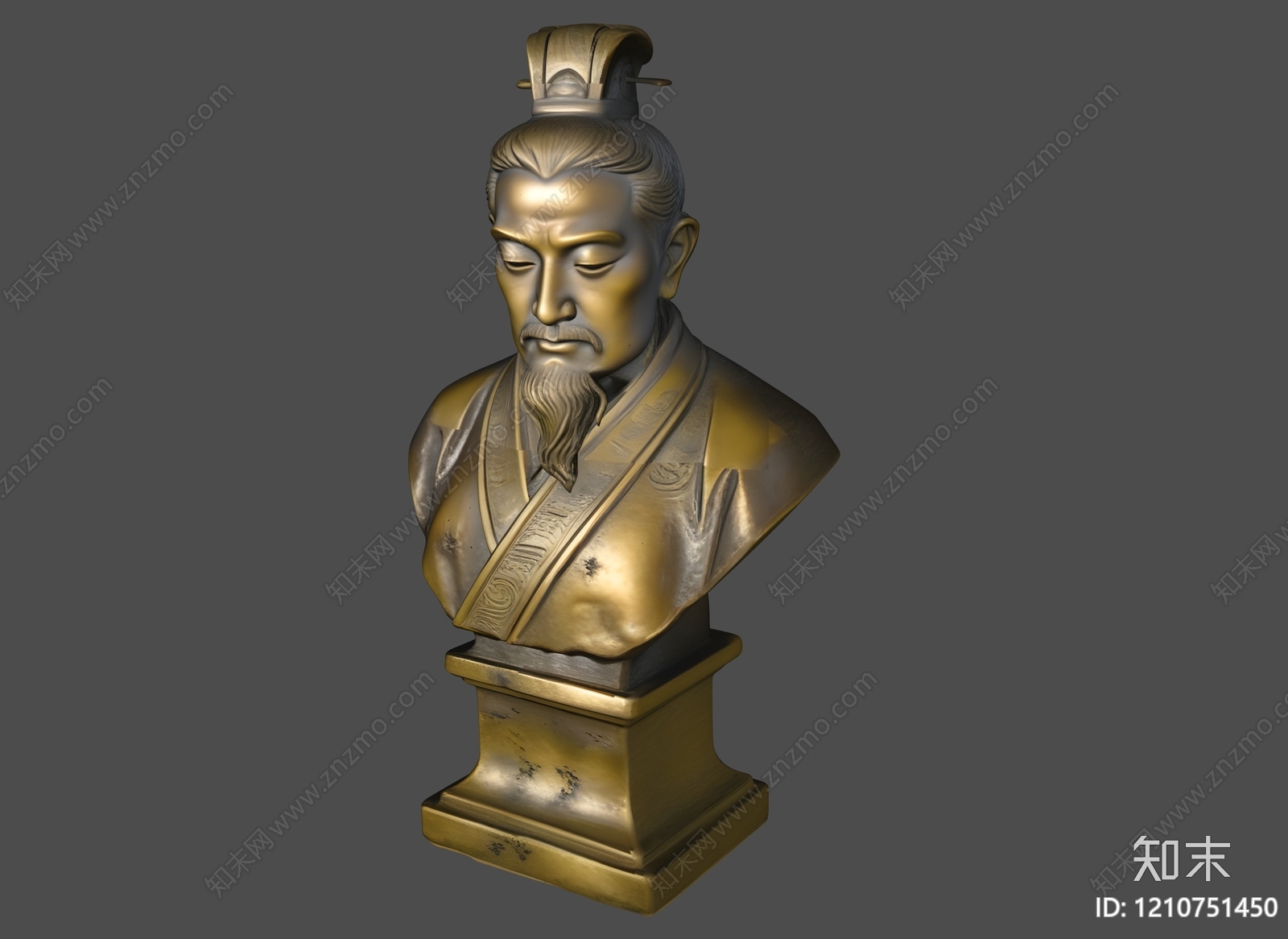 新中式雕塑摆件3D模型下载【ID:1210751450】