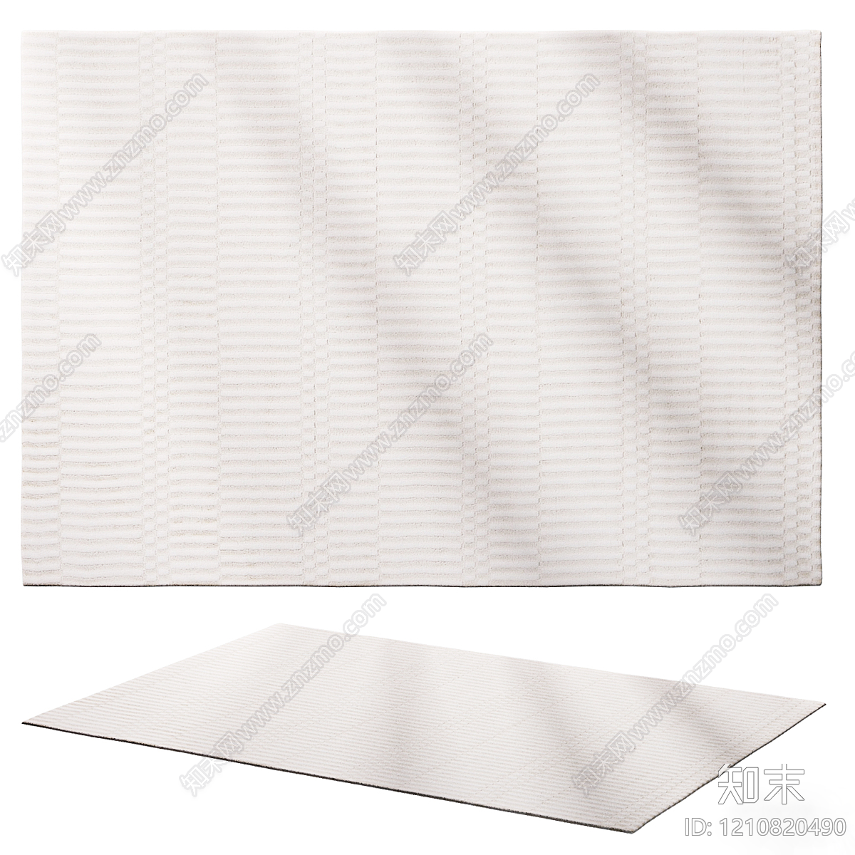 极简毛绒地毯3D模型下载【ID:1210820490】