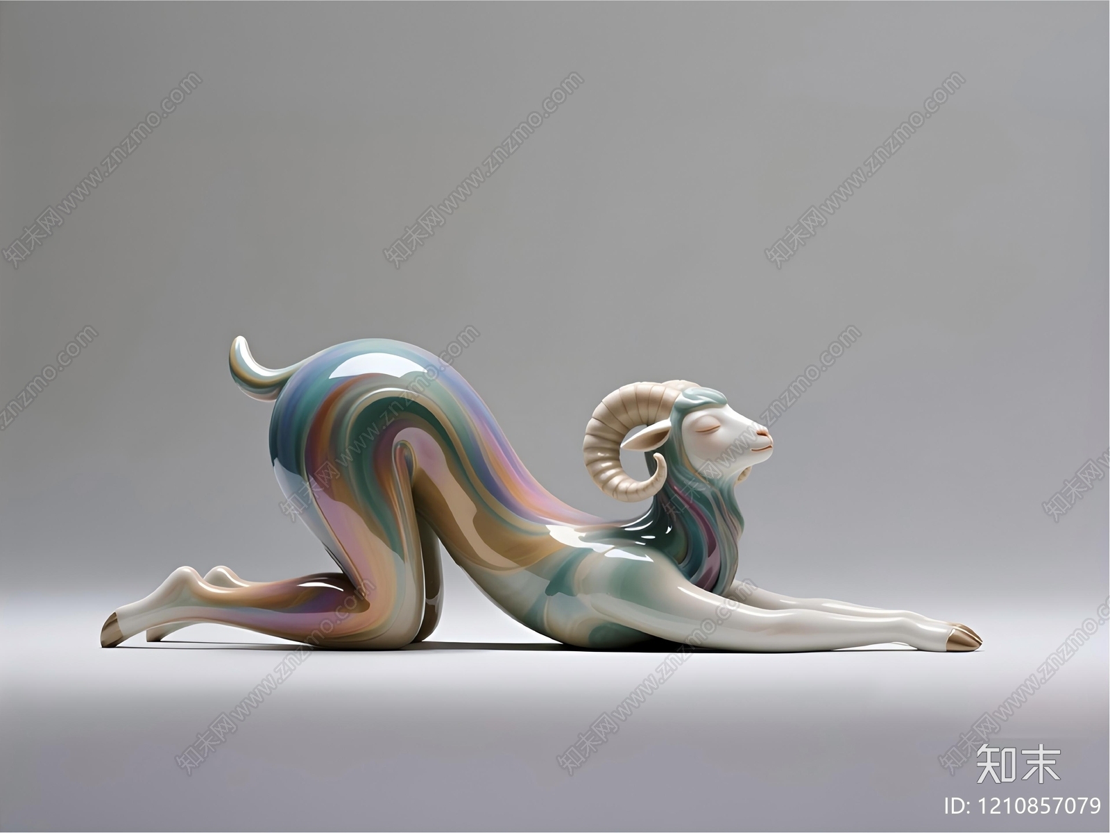 新中式抽象雕塑风雕塑摆件3D模型下载【ID:1210857079】