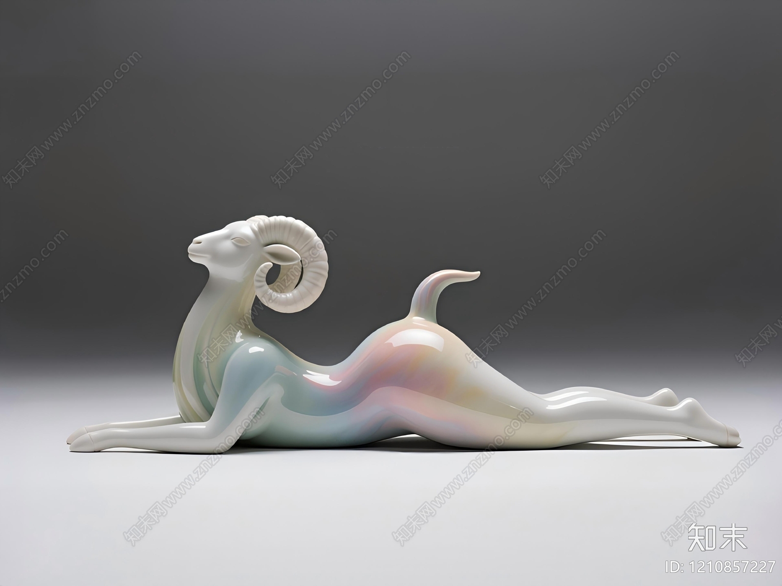 新中式雕塑摆件3D模型下载【ID:1210857227】