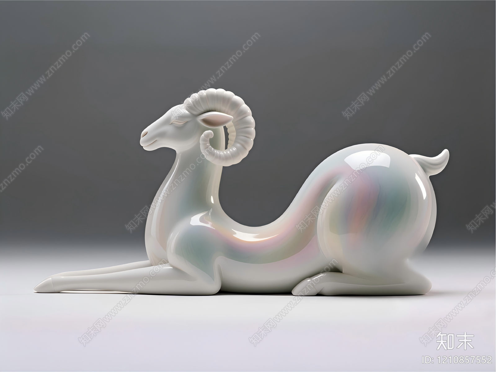 极简雕塑摆件3D模型下载【ID:1210857552】