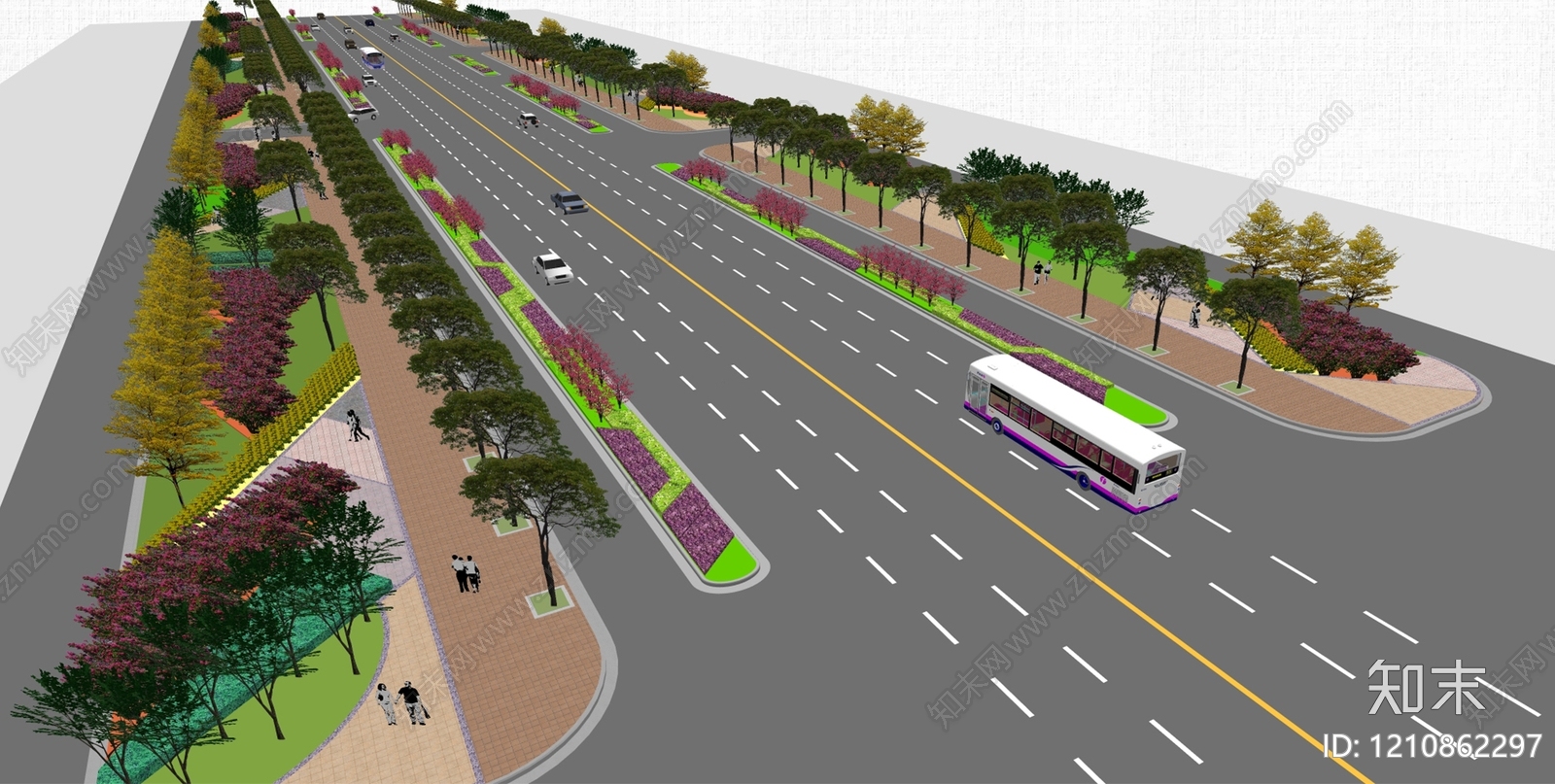 现代道路SU模型下载【ID:1210862297】
