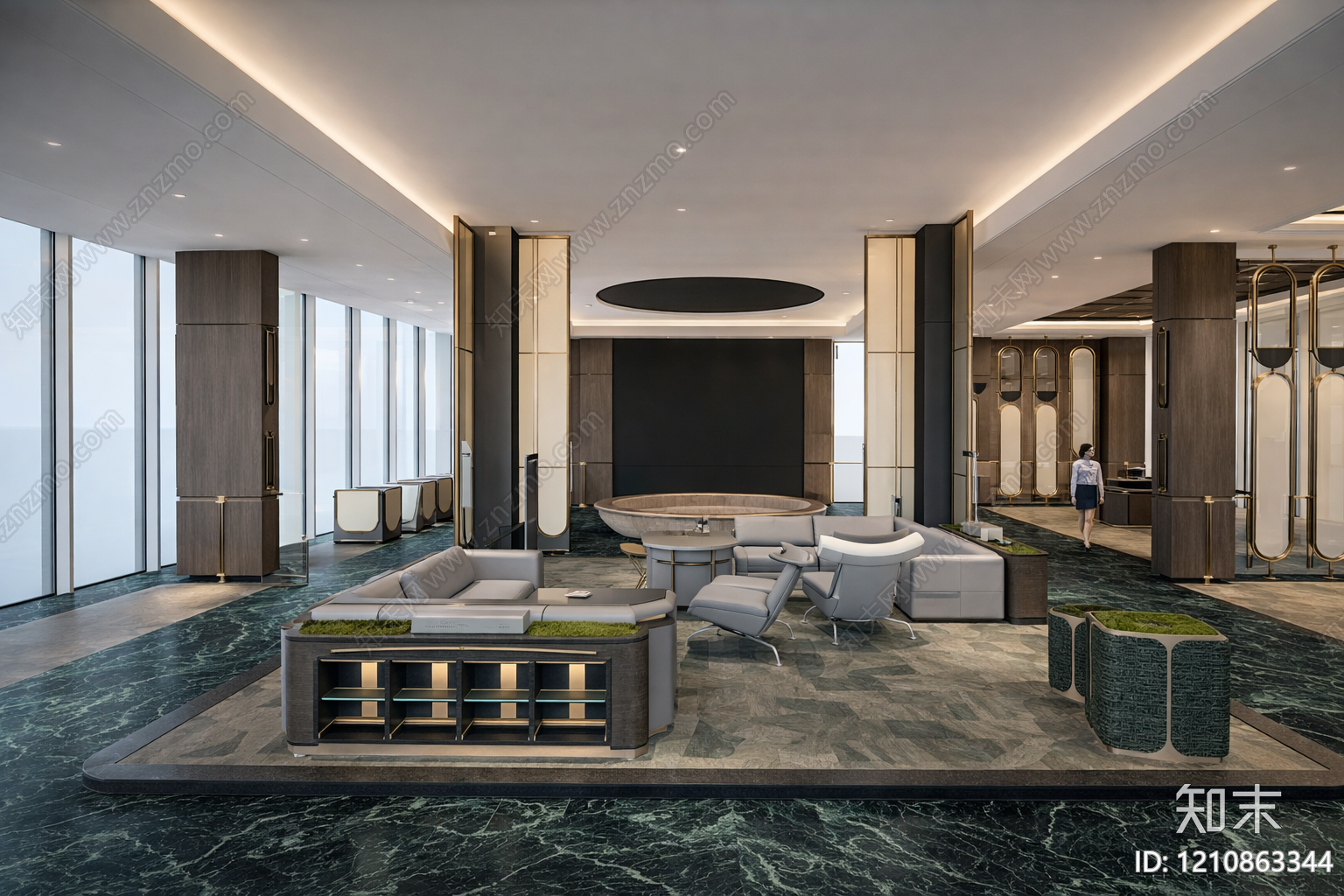现代其他酒店空间SU模型下载【ID:1210863344】