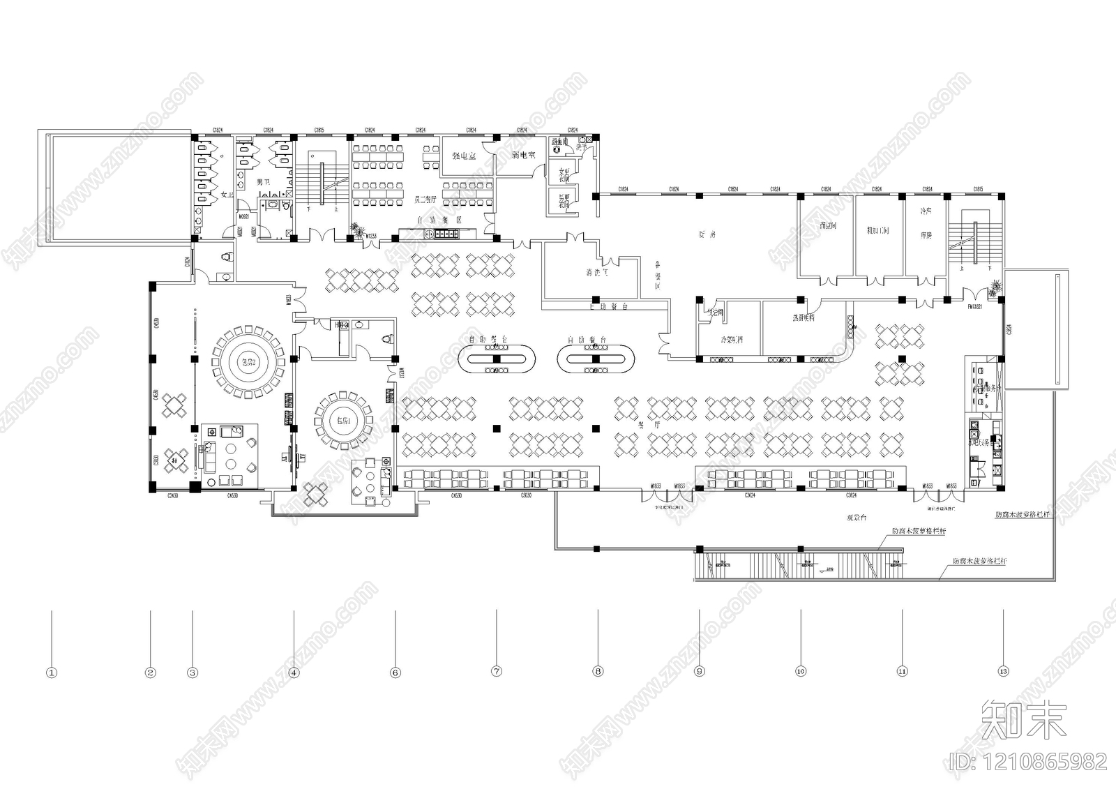 现代活动中心施工图下载【ID:1210865982】