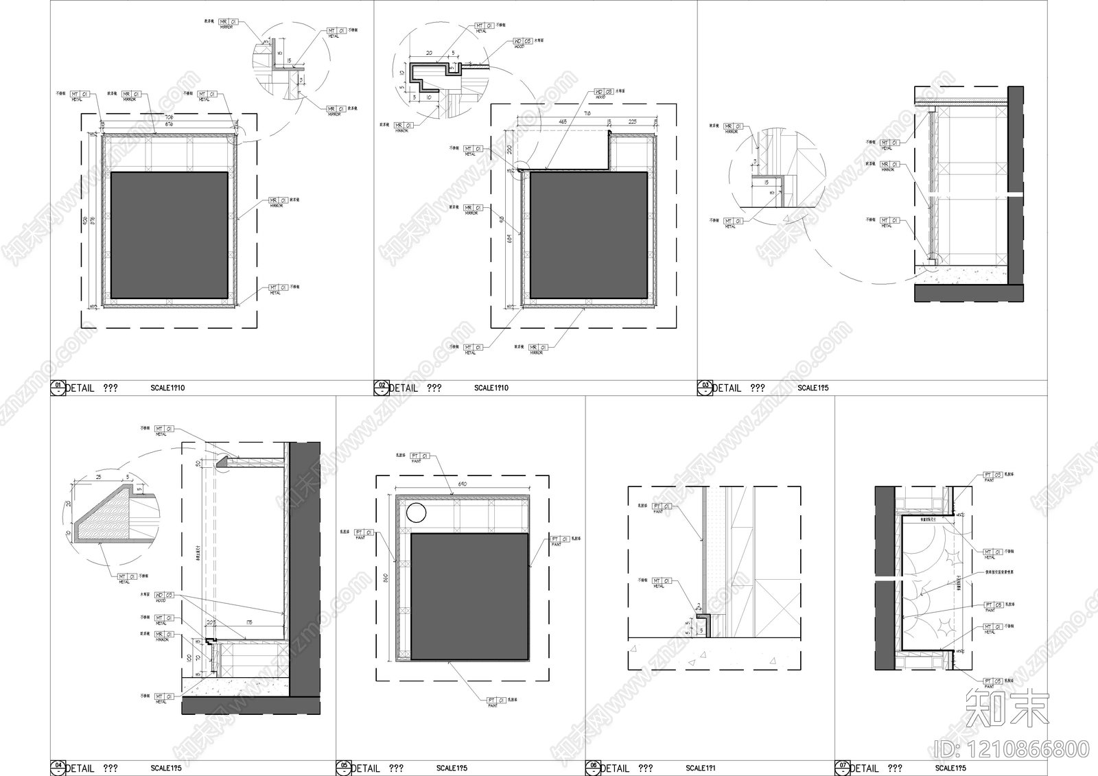 现代包柱节点施工图下载【ID:1210866800】
