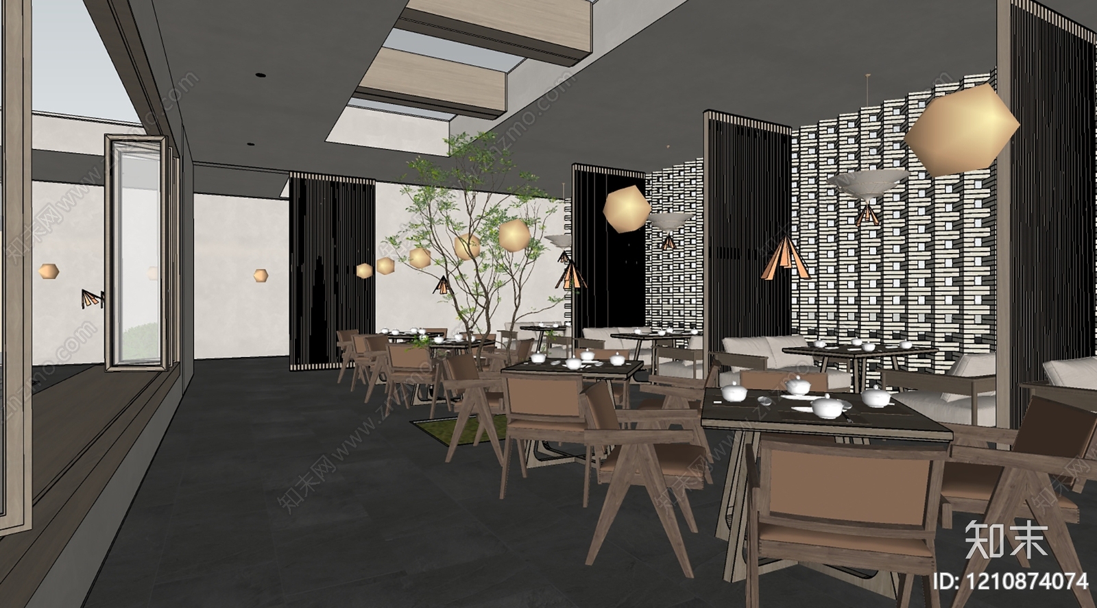 侘寂会所SU模型下载【ID:1210874074】