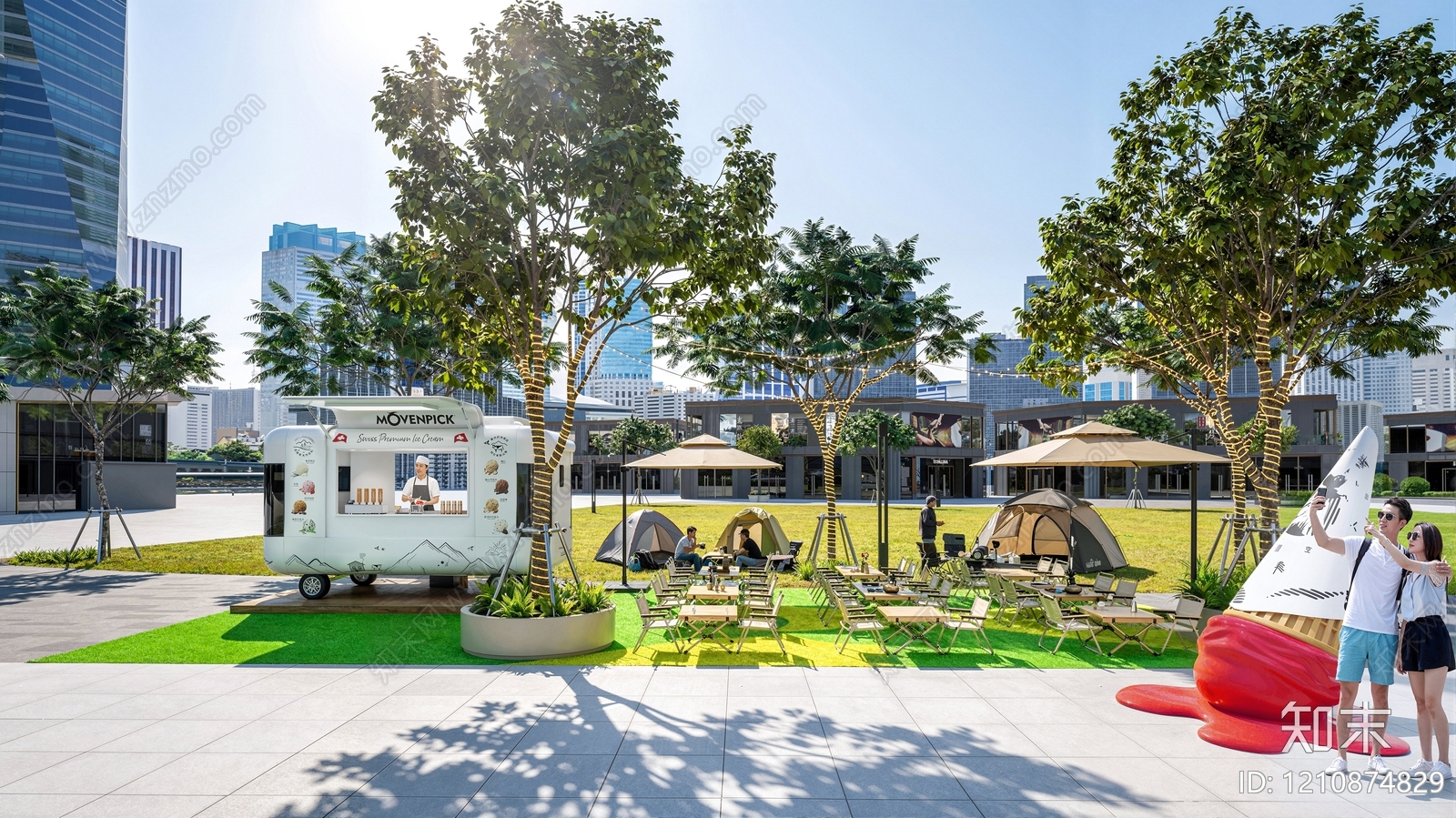 餐车SU模型下载【ID:1210874829】