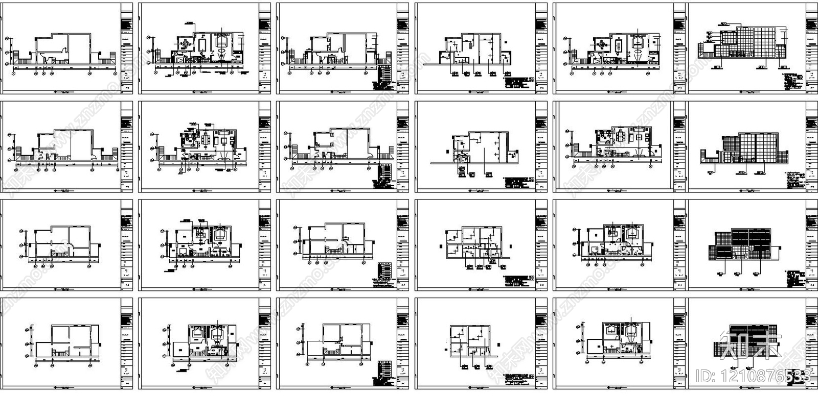 别墅施工图下载【ID:1210876533】
