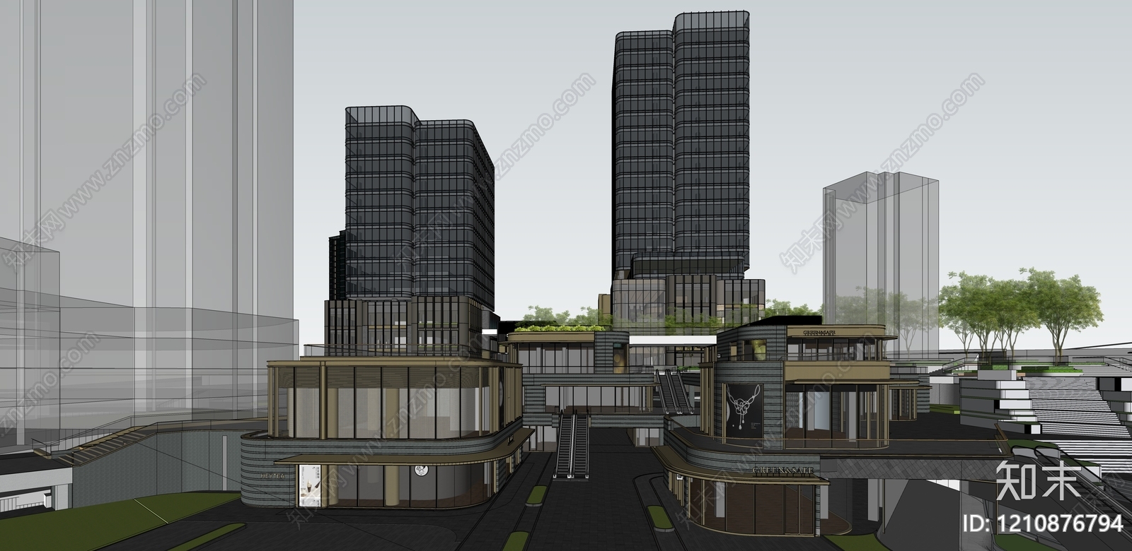 现代其他商业建筑SU模型下载【ID:1210876794】