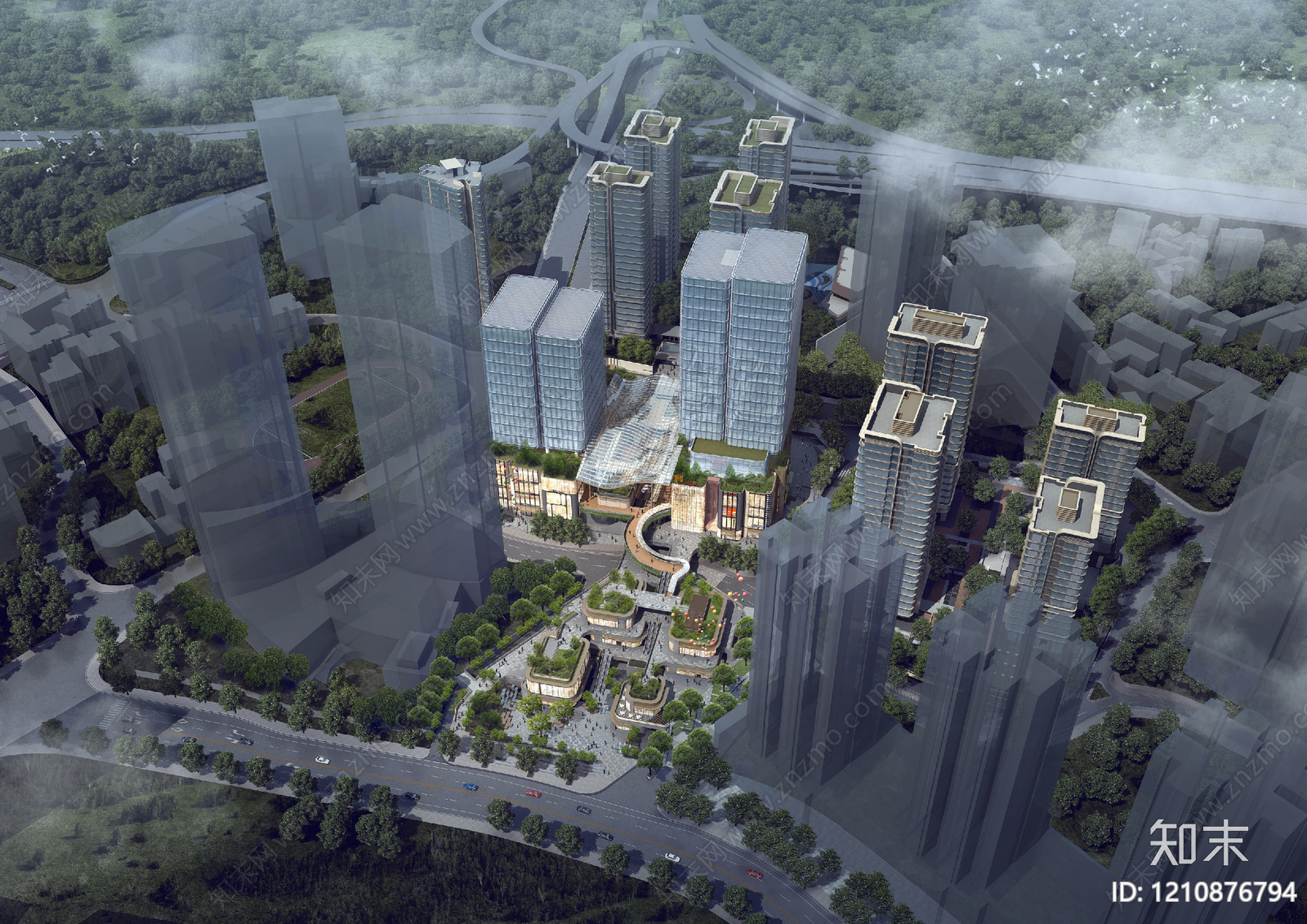 现代其他商业建筑SU模型下载【ID:1210876794】