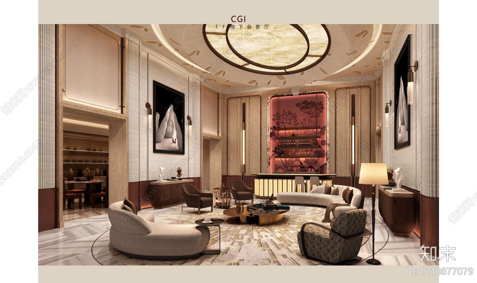 轻奢法式样板间下载【ID:1210877079】