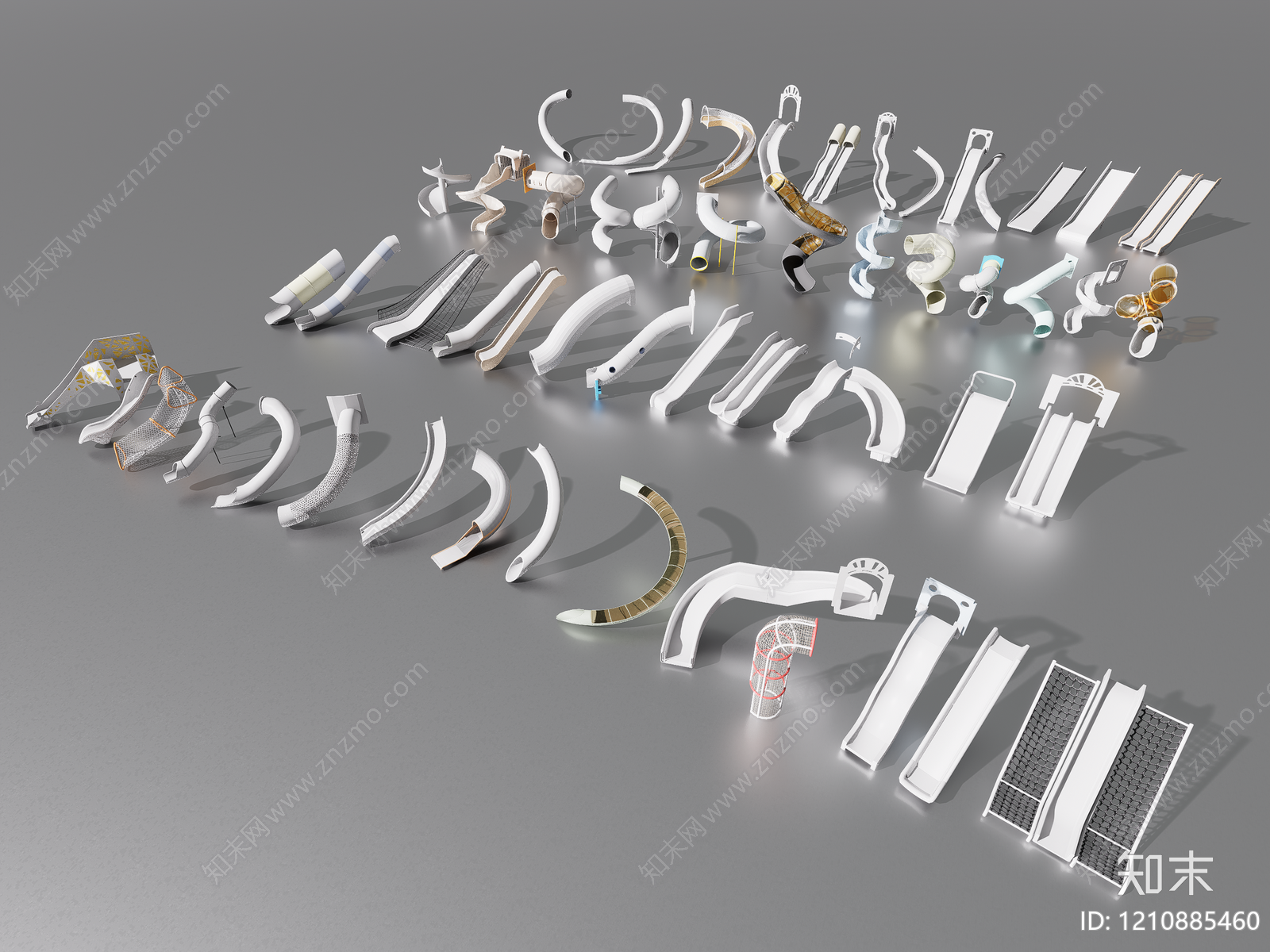 极简主义儿童滑梯SU模型下载【ID:1210885460】