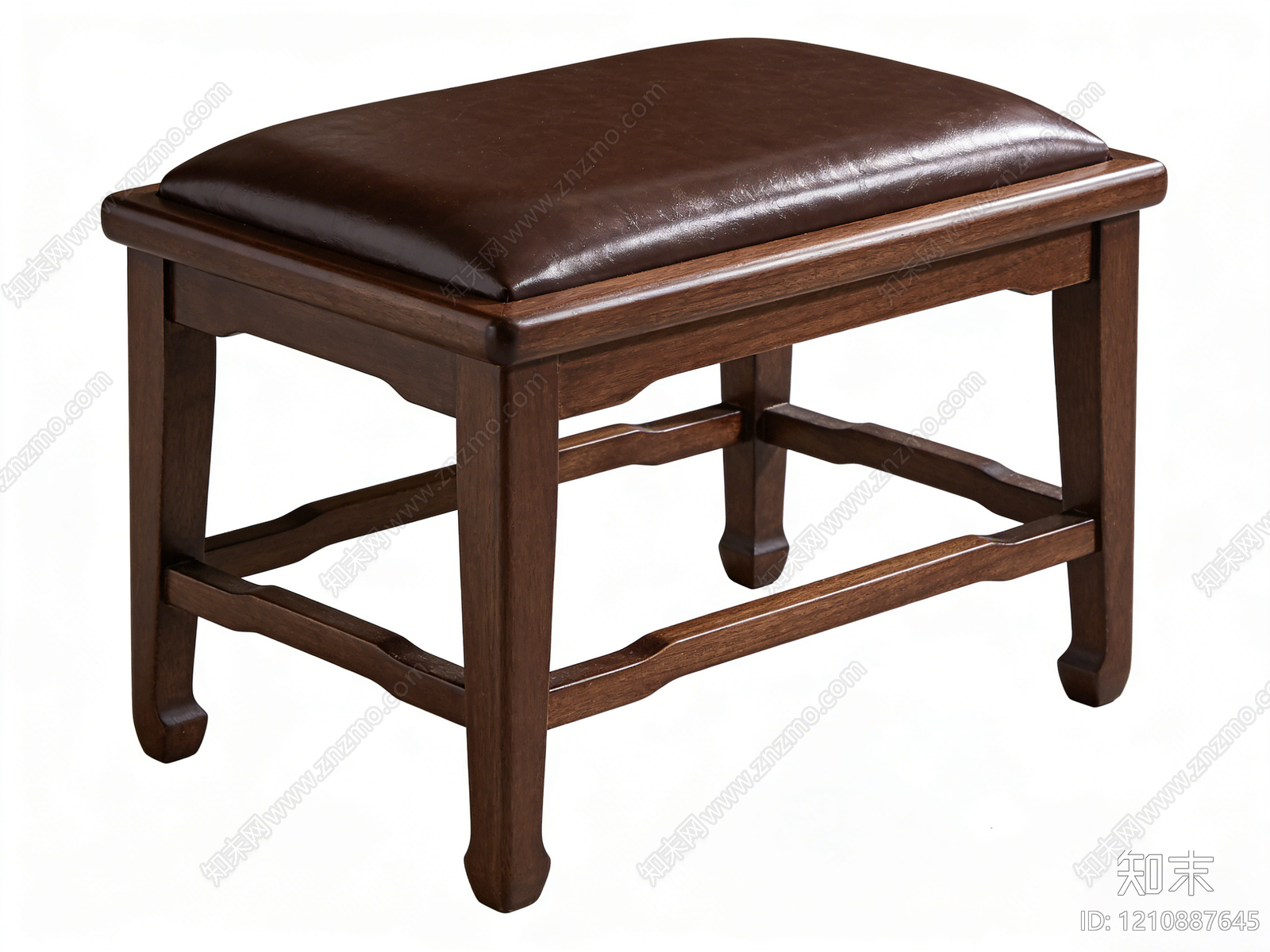 新中式沙发凳3D模型下载【ID:1210887645】