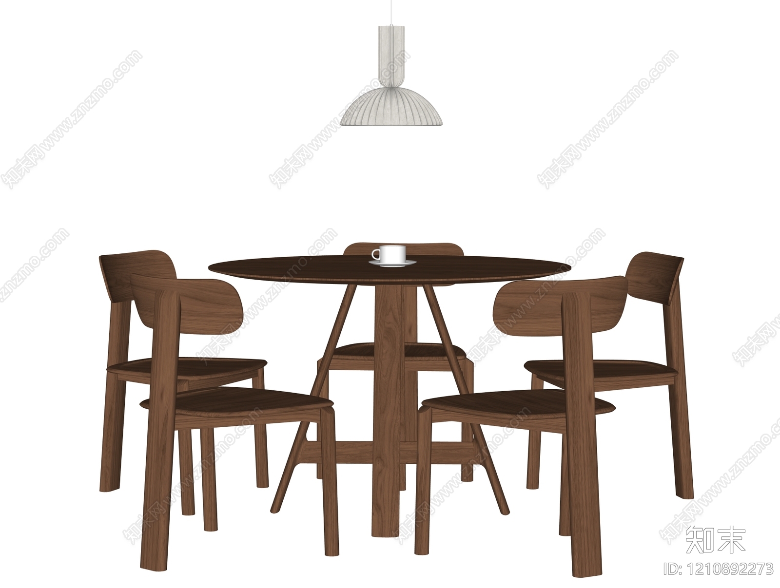 原木风休闲桌椅SU模型下载【ID:1210892273】