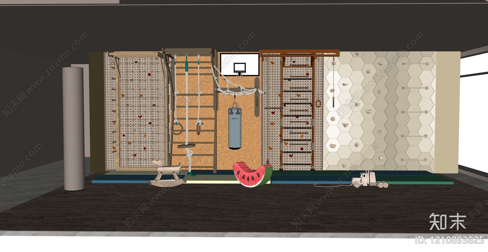 现代简约儿童活动空间SU模型下载【ID:1210893825】