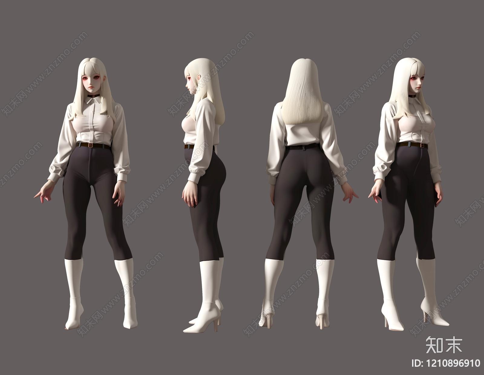 极简主义虚拟人物3D模型下载【ID:1210896910】