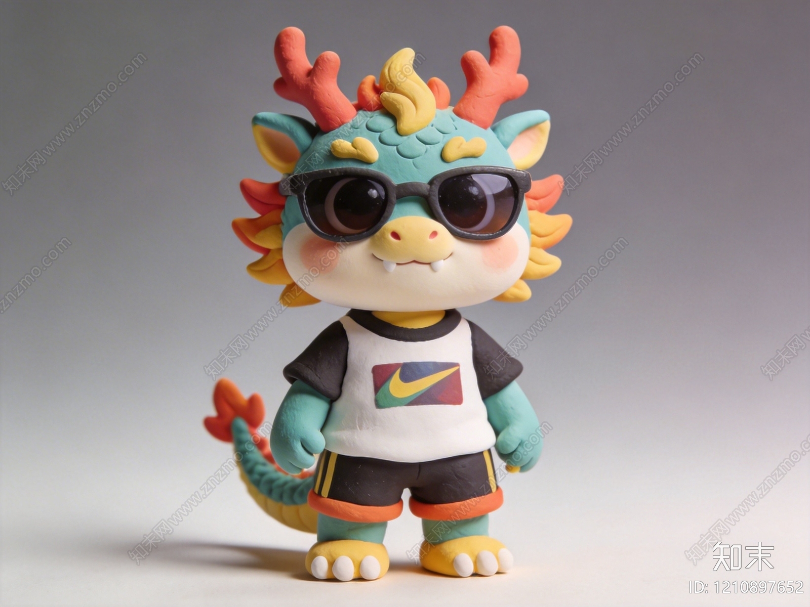 黏土卡通风格雕塑摆件SU模型下载【ID:1210897652】