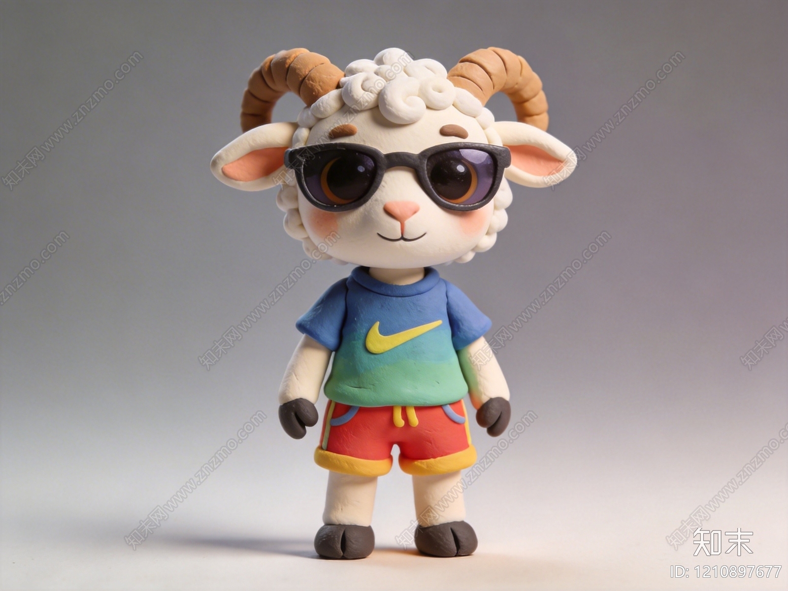 黏土卡通风格虚拟人物SU模型下载【ID:1210897677】