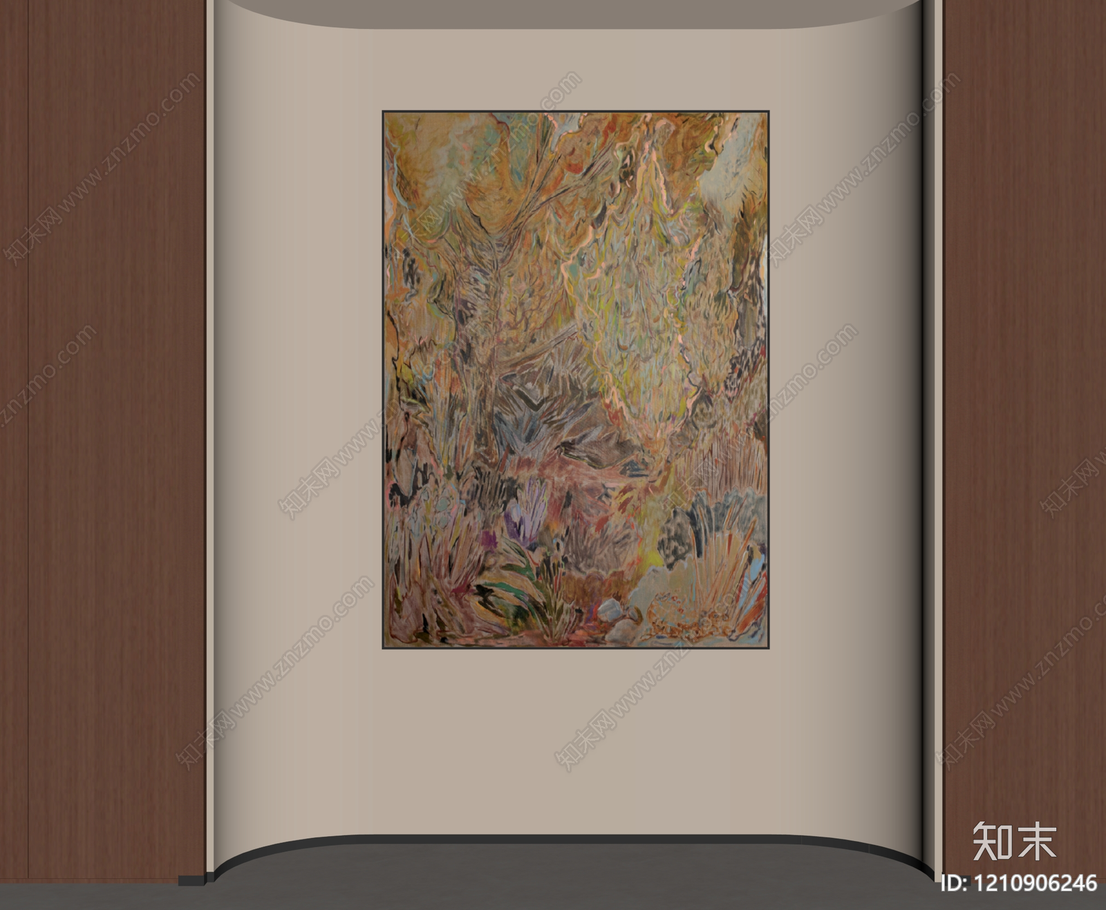 奶油风挂画SU模型下载【ID:1210906246】