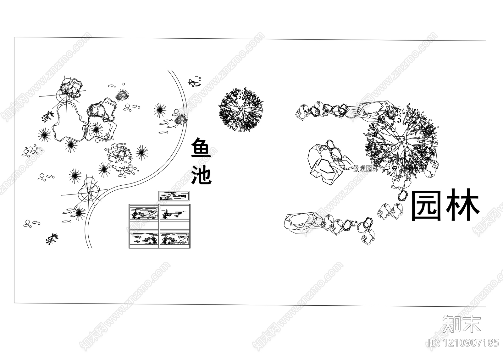 公园林荫绿带施工图下载【ID:1210907185】