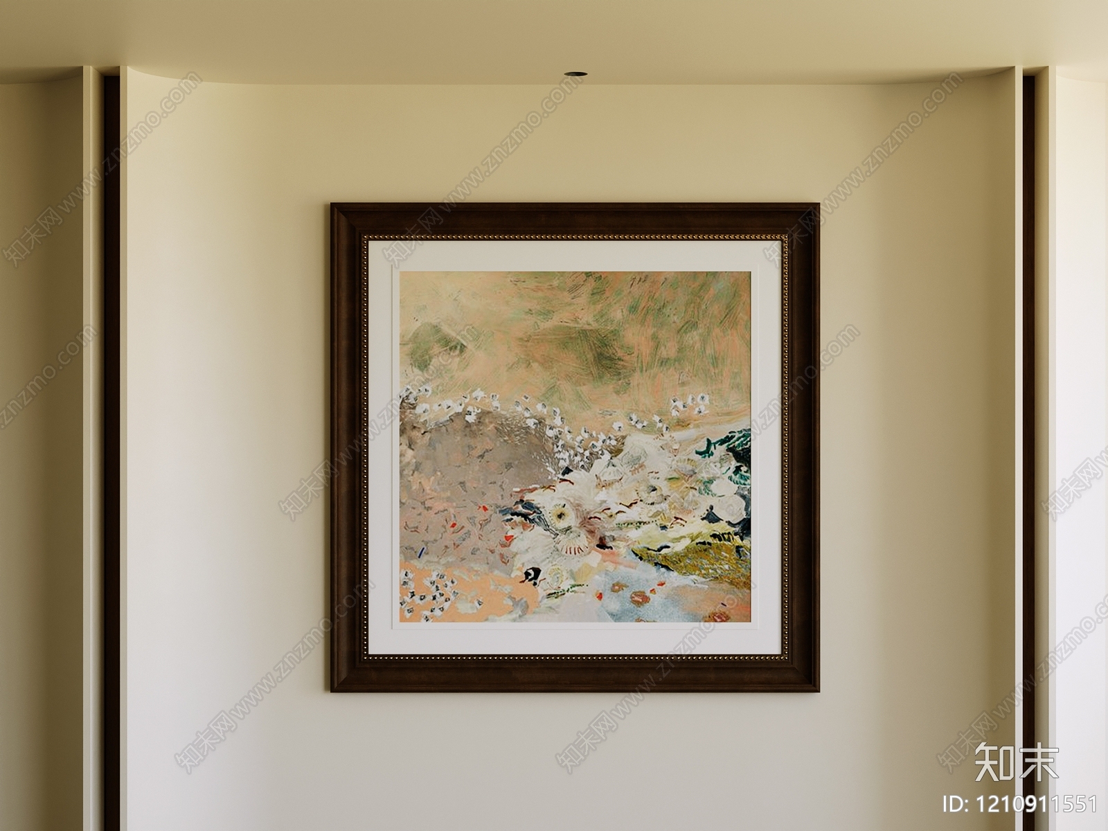 奶油风挂画SU模型下载【ID:1210911551】