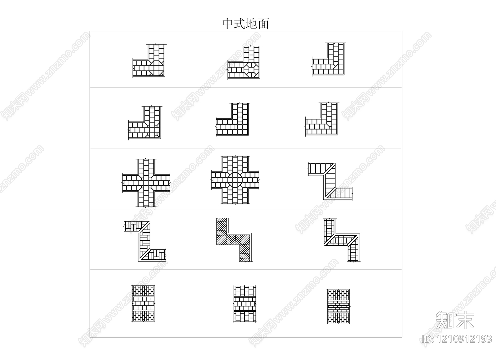 地面铺装图施工图下载【ID:1210912193】