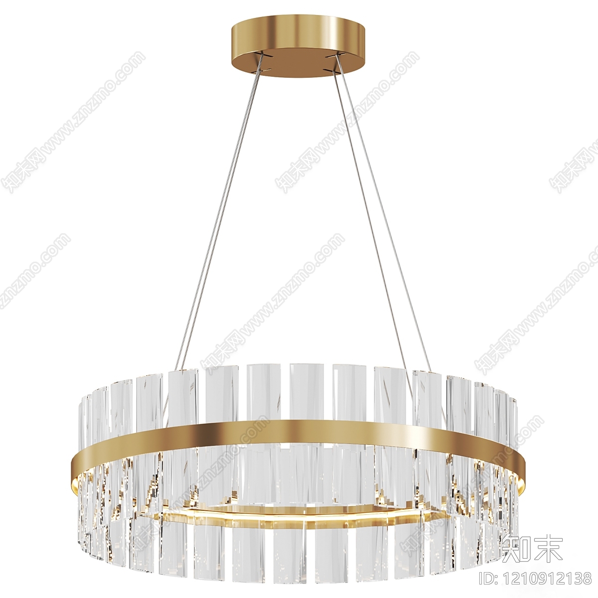 现代轻奢水晶吊灯3D模型下载【ID:1210912138】