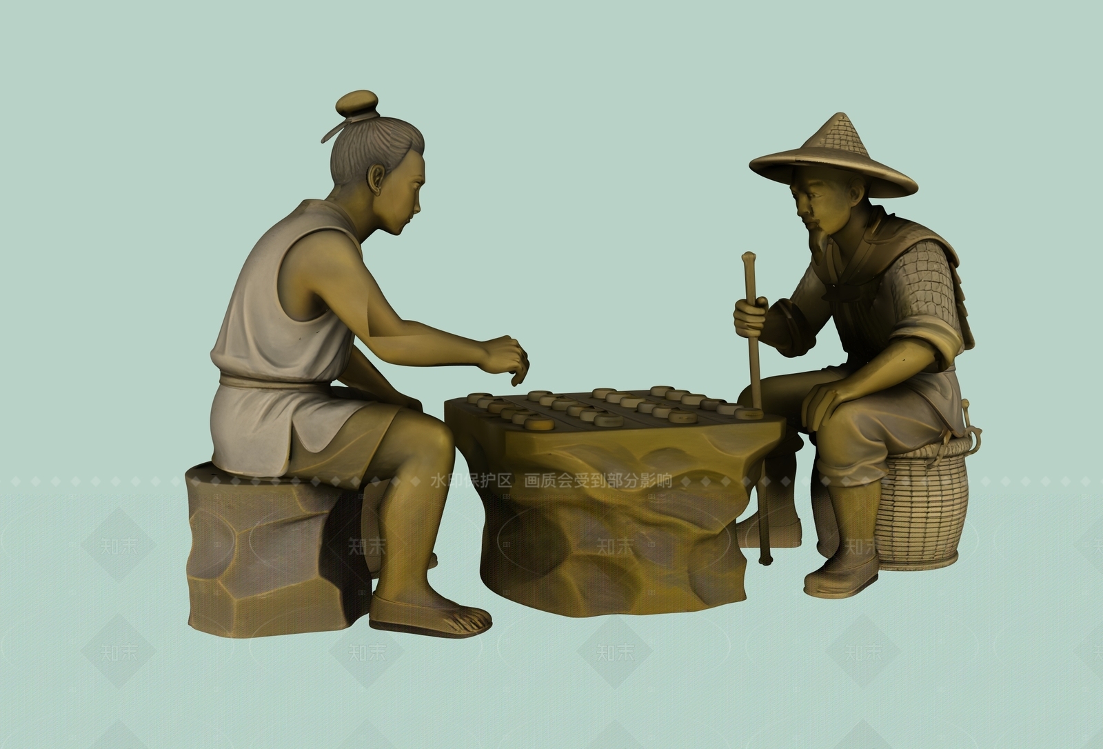 新中式多人3D模型下载【ID:1210915968】