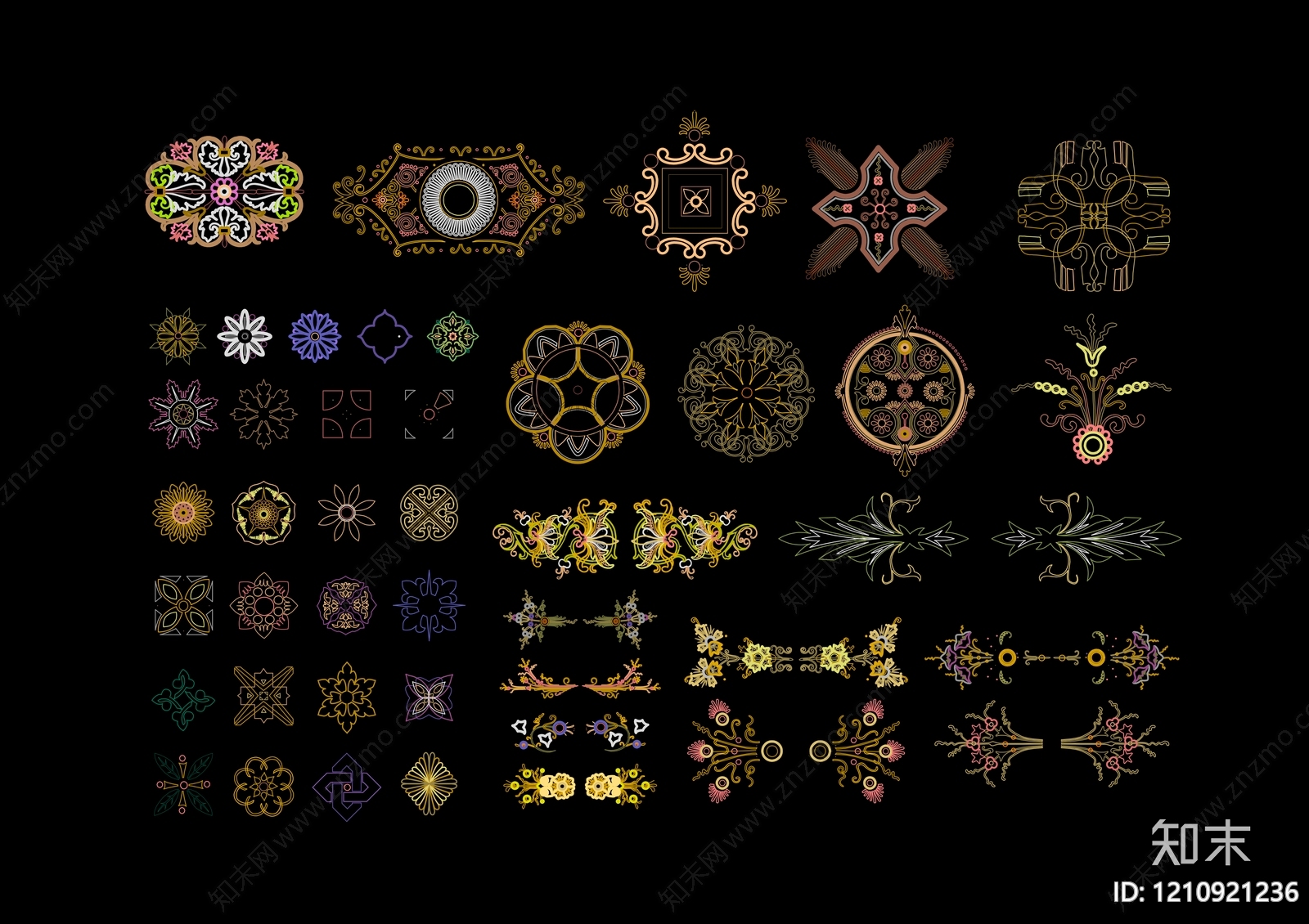 雕花施工图下载【ID:1210921236】