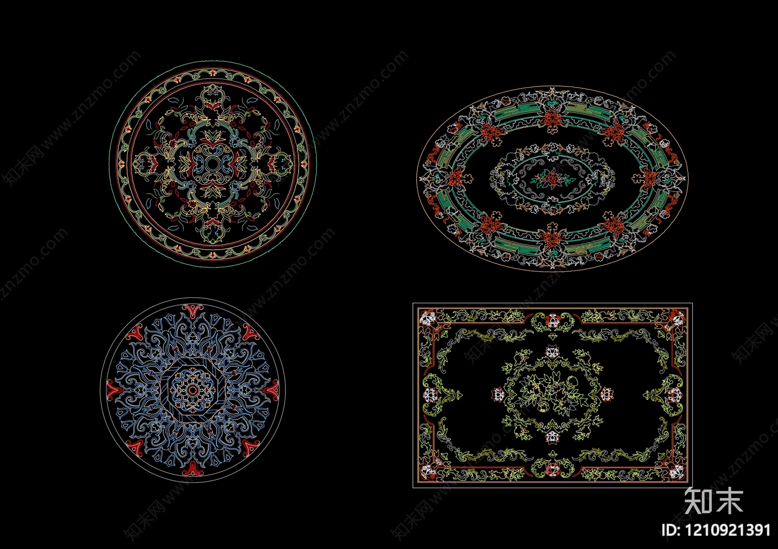 现代地毯施工图下载【ID:1210921391】