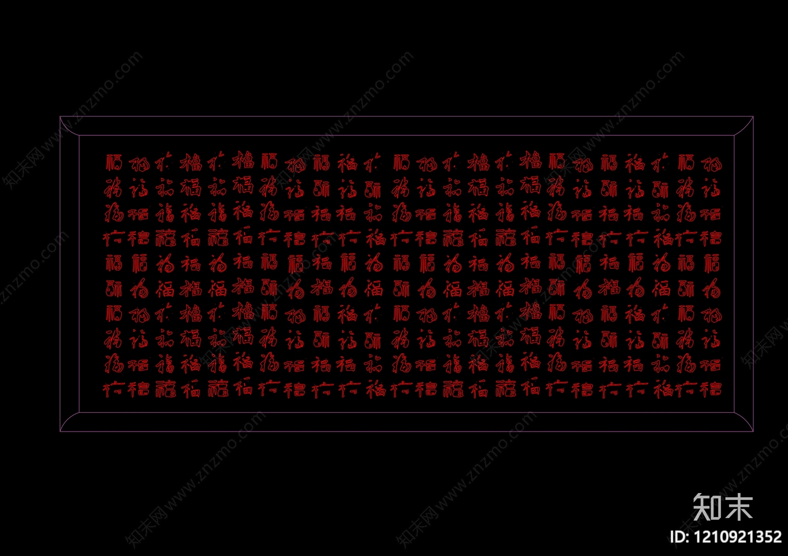 现代中式挂画施工图下载【ID:1210921352】