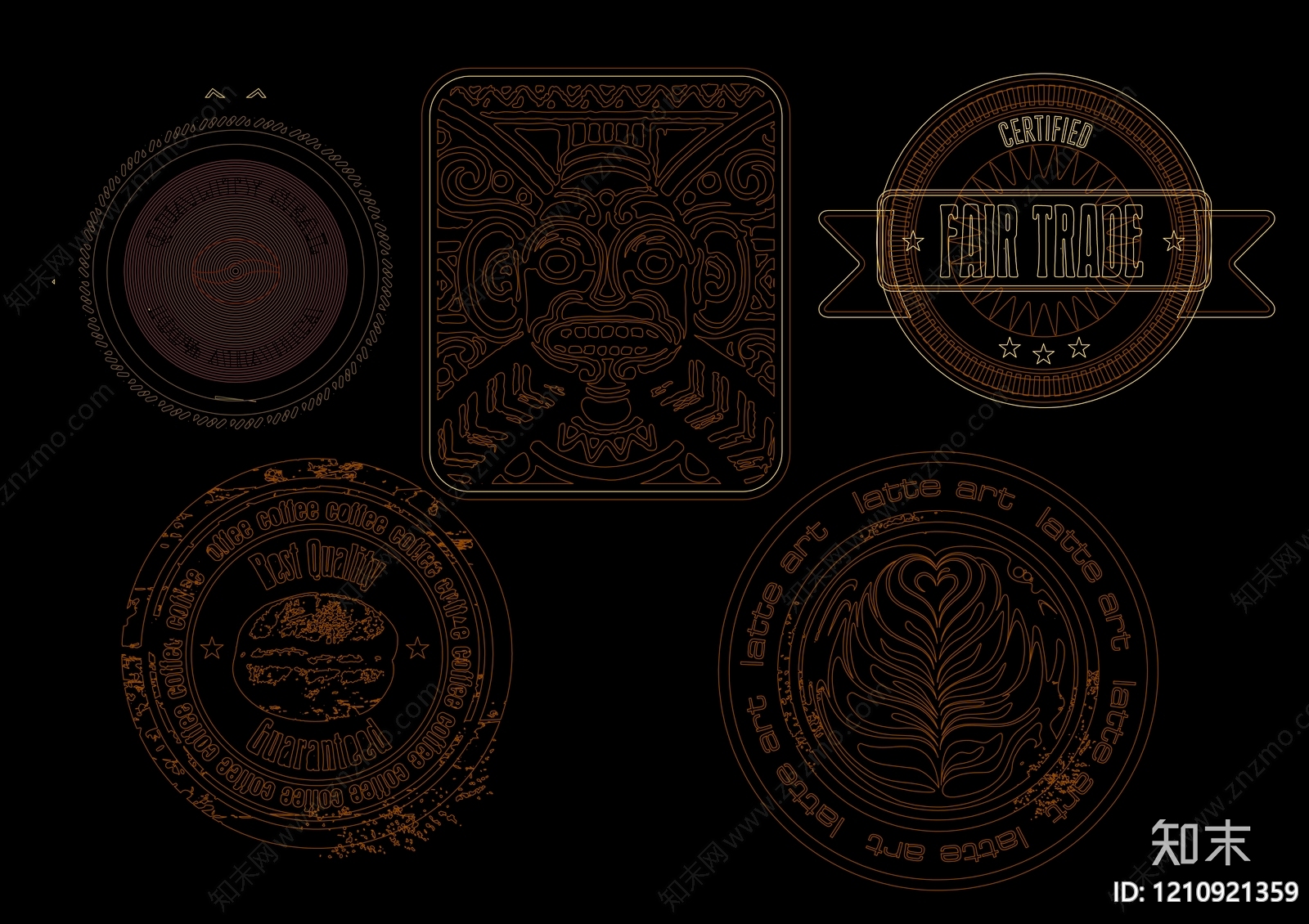 美式标识施工图下载【ID:1210921359】