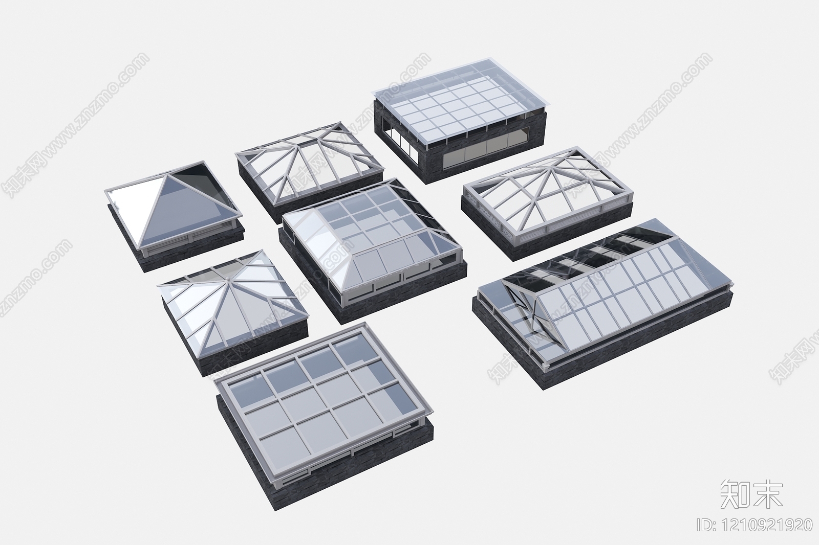 现代主义采光天窗SU模型下载【ID:1210921920】