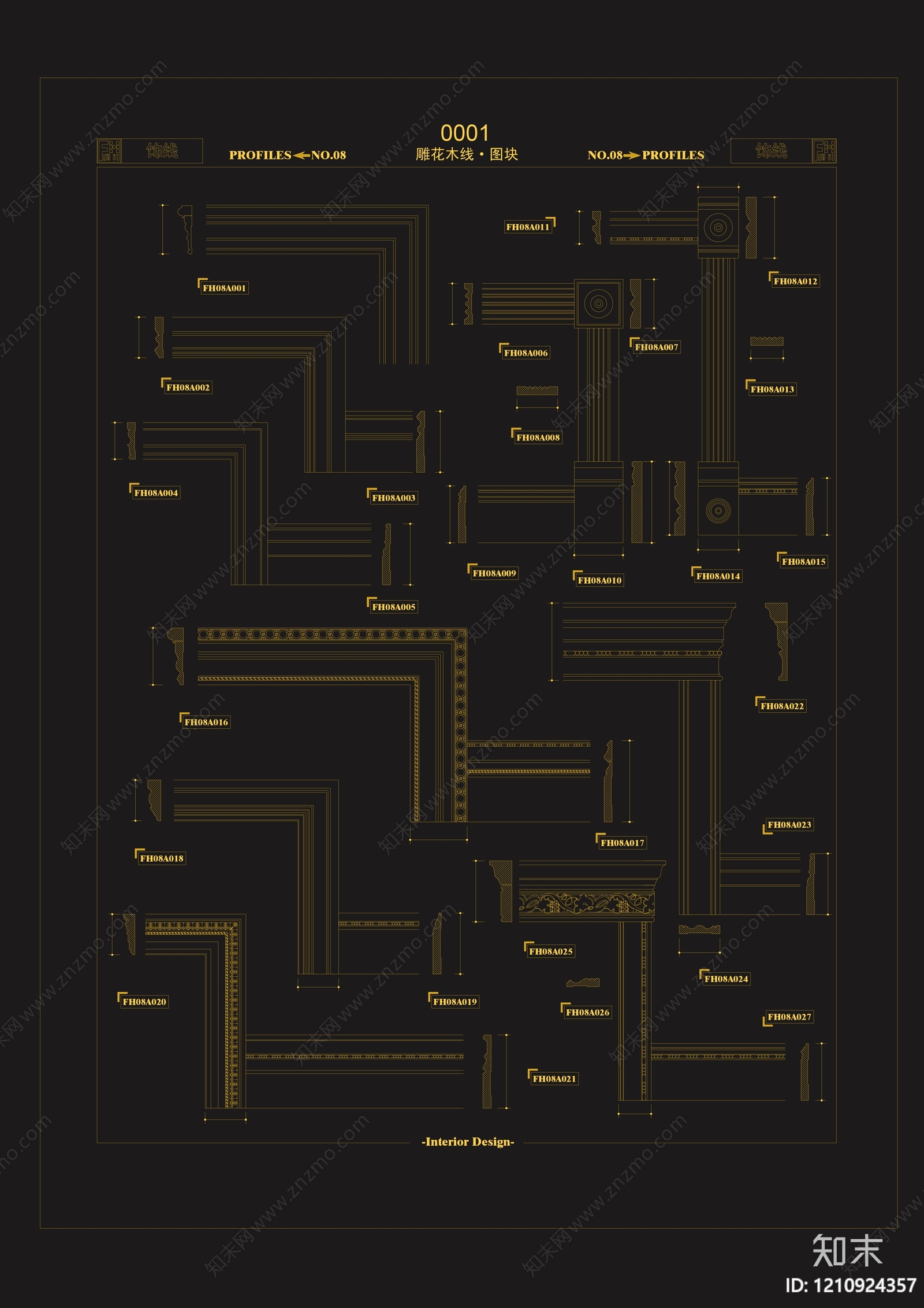 线型样式库施工图下载【ID:1210924357】