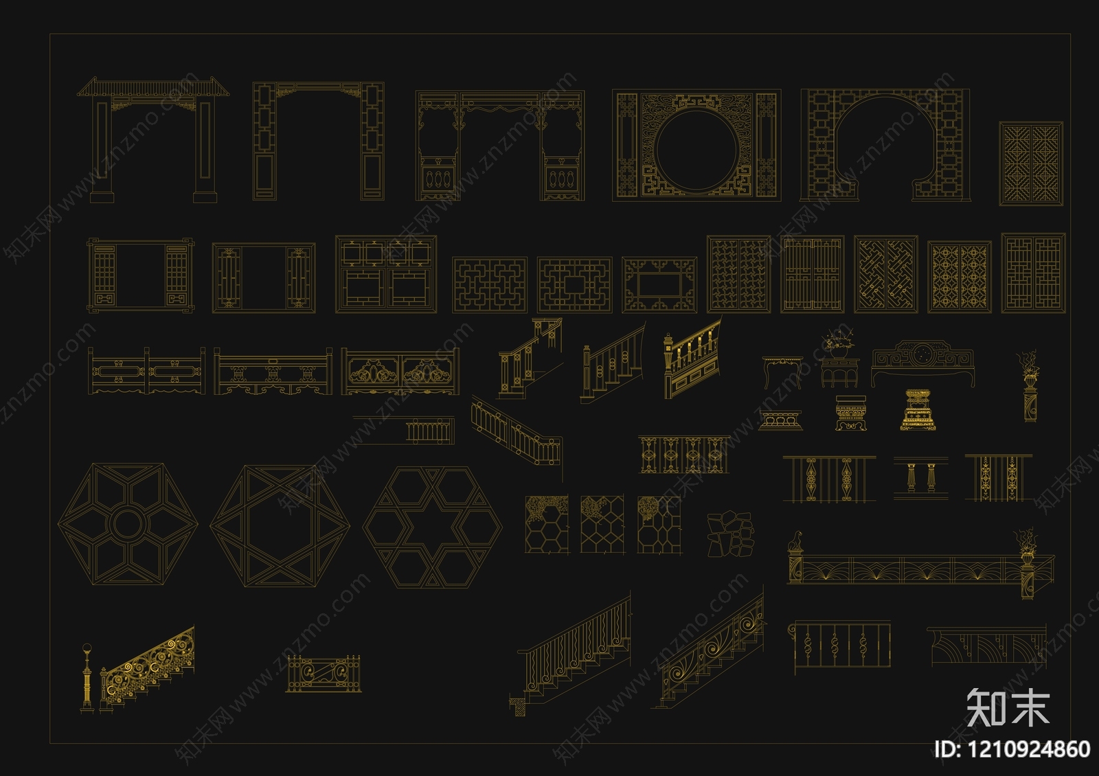 建筑剖面图块库施工图下载【ID:1210924860】
