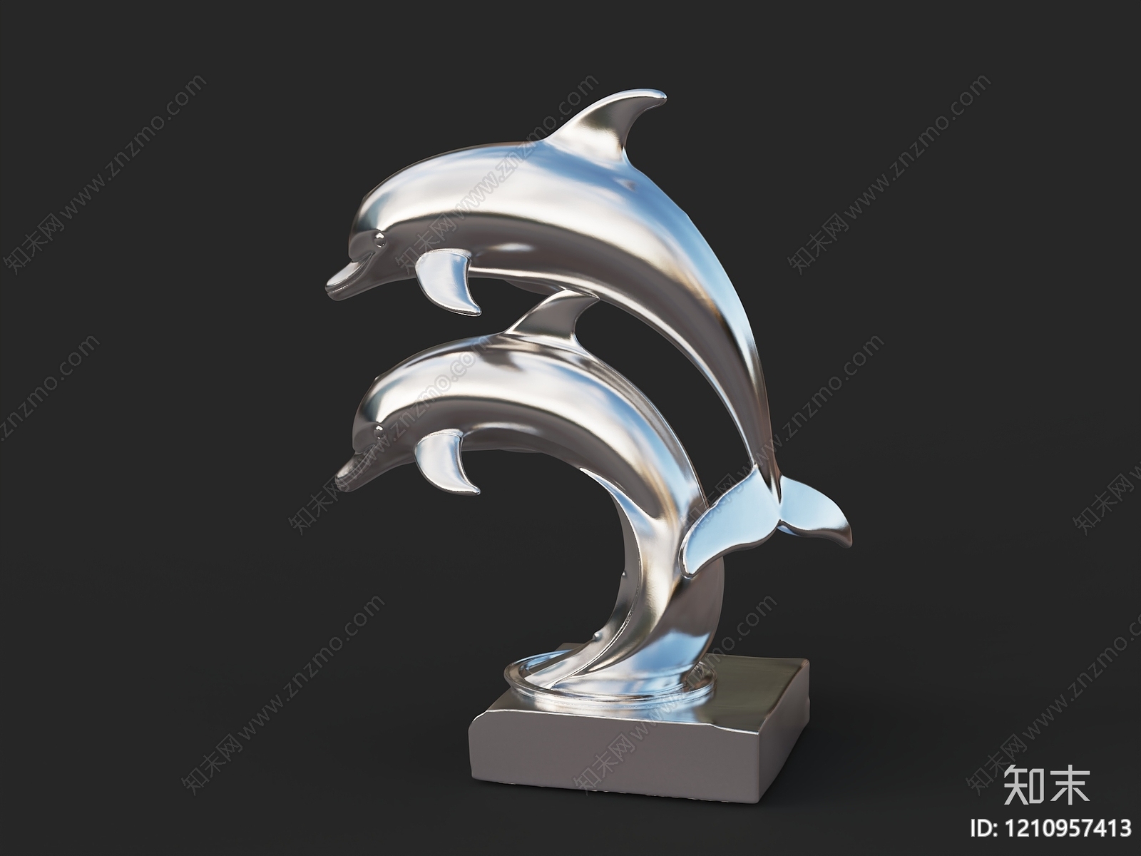 现代极简雕塑摆件3D模型下载【ID:1210957413】